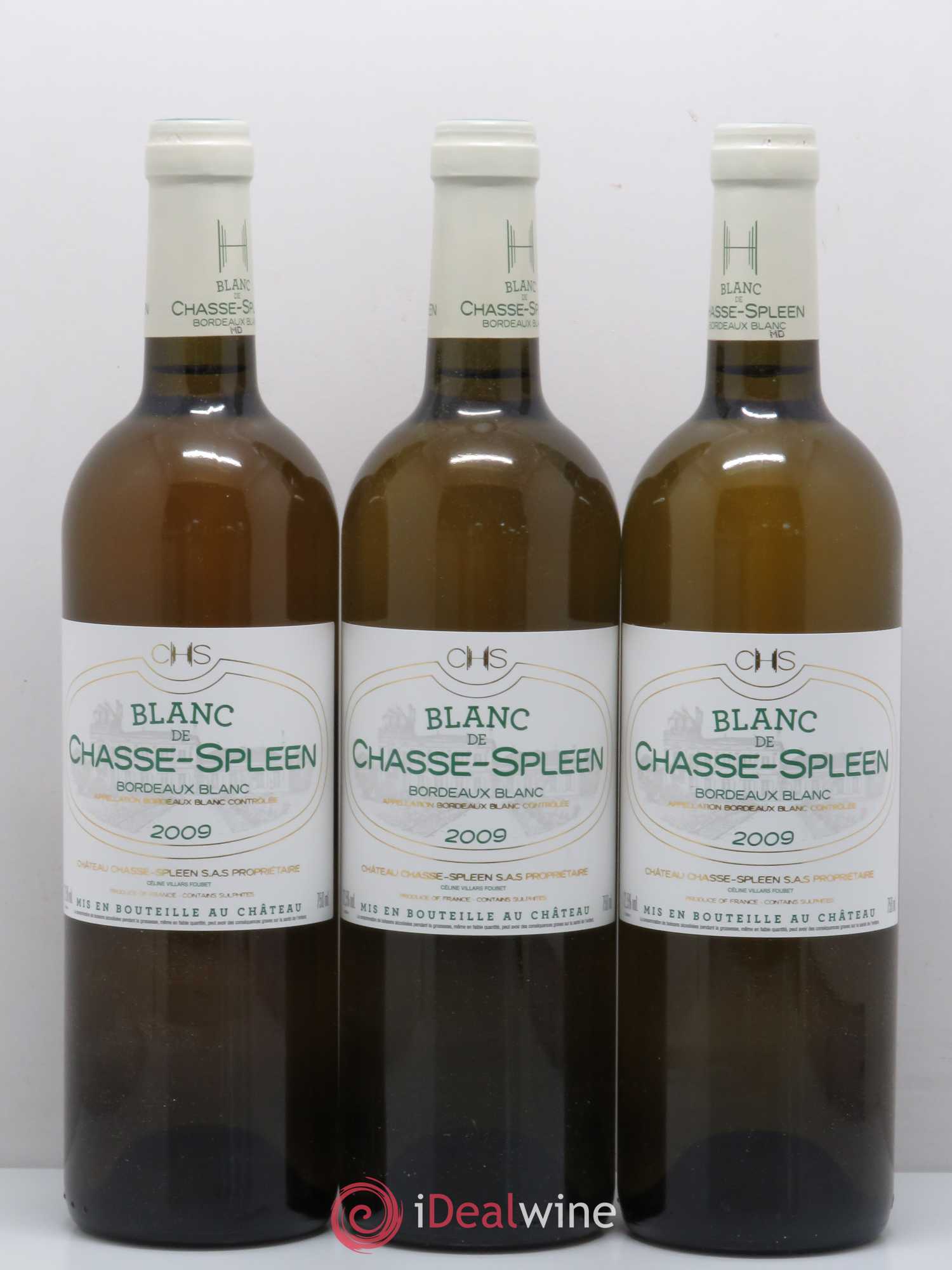 Bordeaux Blanc de Chasse Spleen (sans prix de réserve) 2009 - Lot de 6 bouteilles - 2