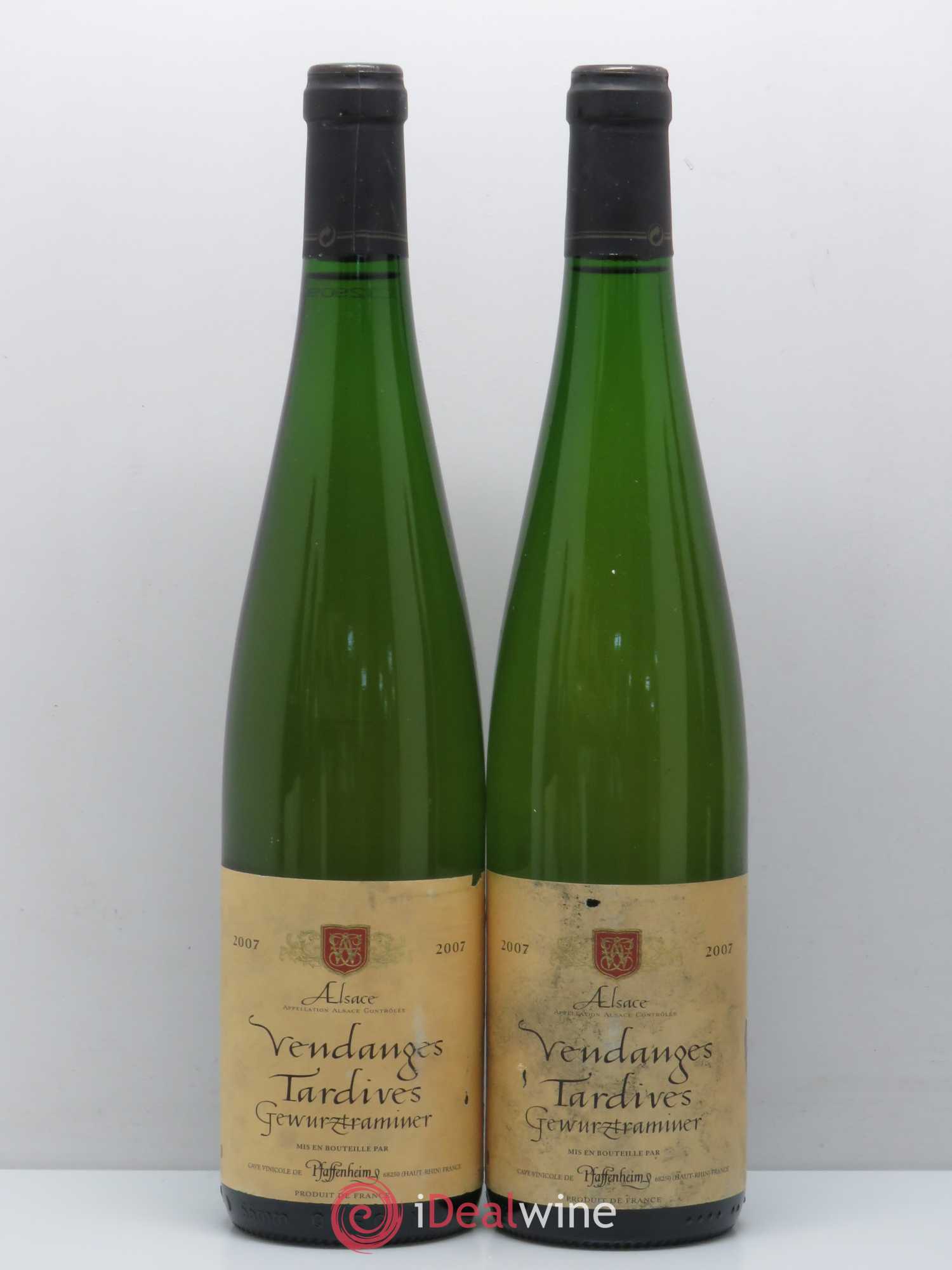 Gewurztraminer Vendanges Tardives Caves de Pfaffenheim (sans prix de réserve) 2007 - Lotto di 2 bottiglie - 0