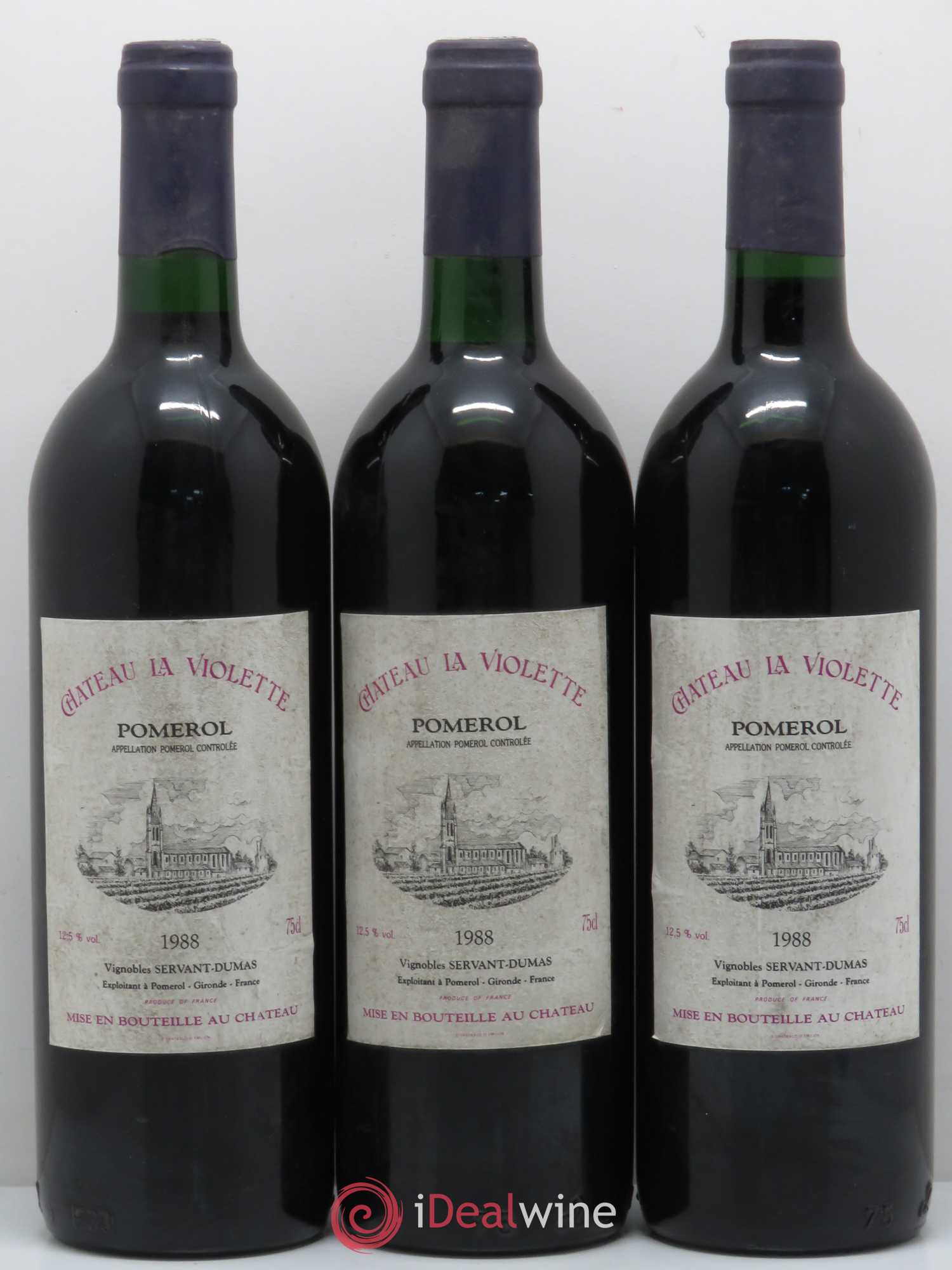 Château la Violette 1988 - Lot de 3 bouteilles - 0