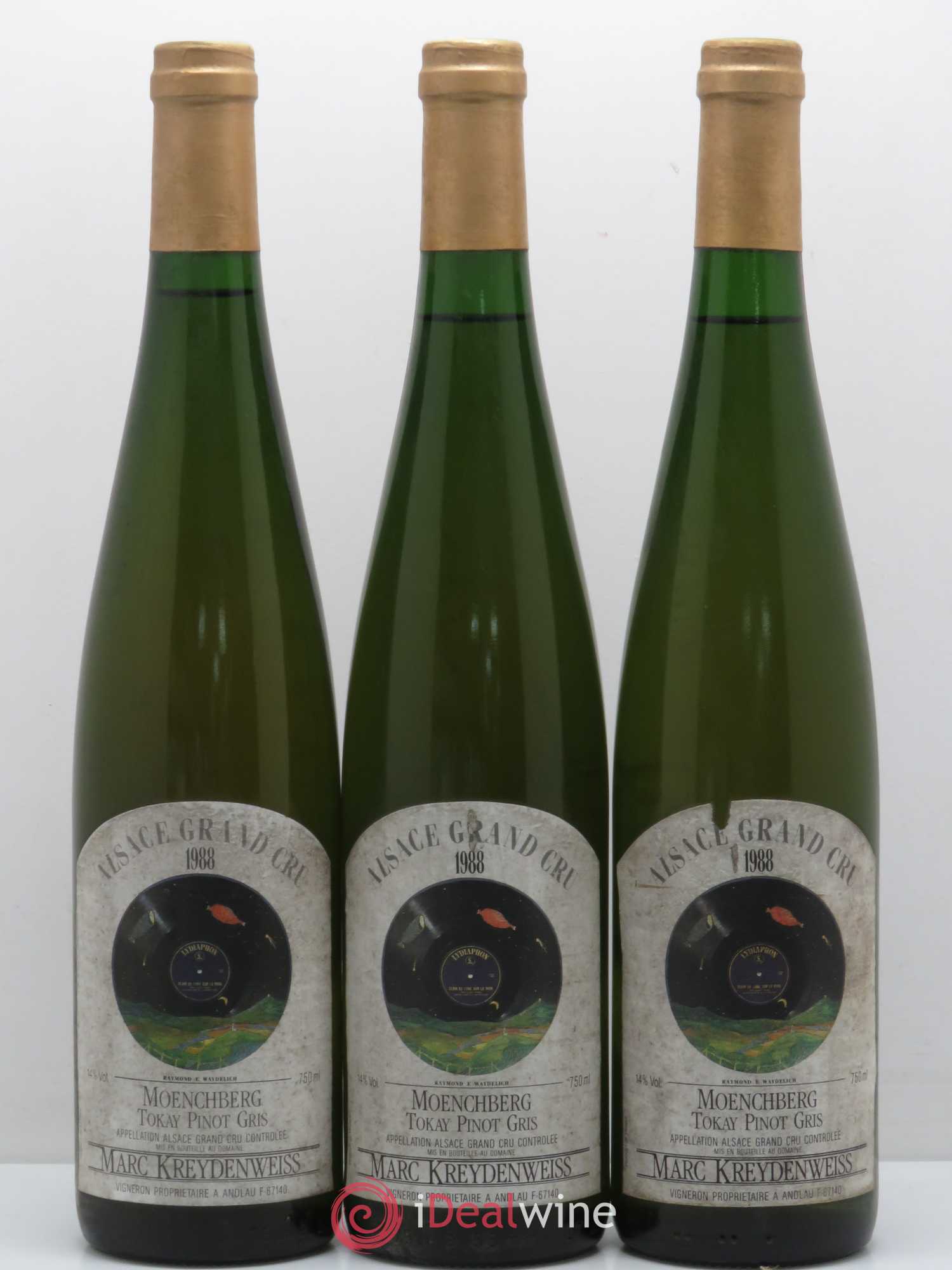 Pinot Gris Domaine Kreydenweiss Moenchberg 1988 - Posten von 3 Flaschen - 0