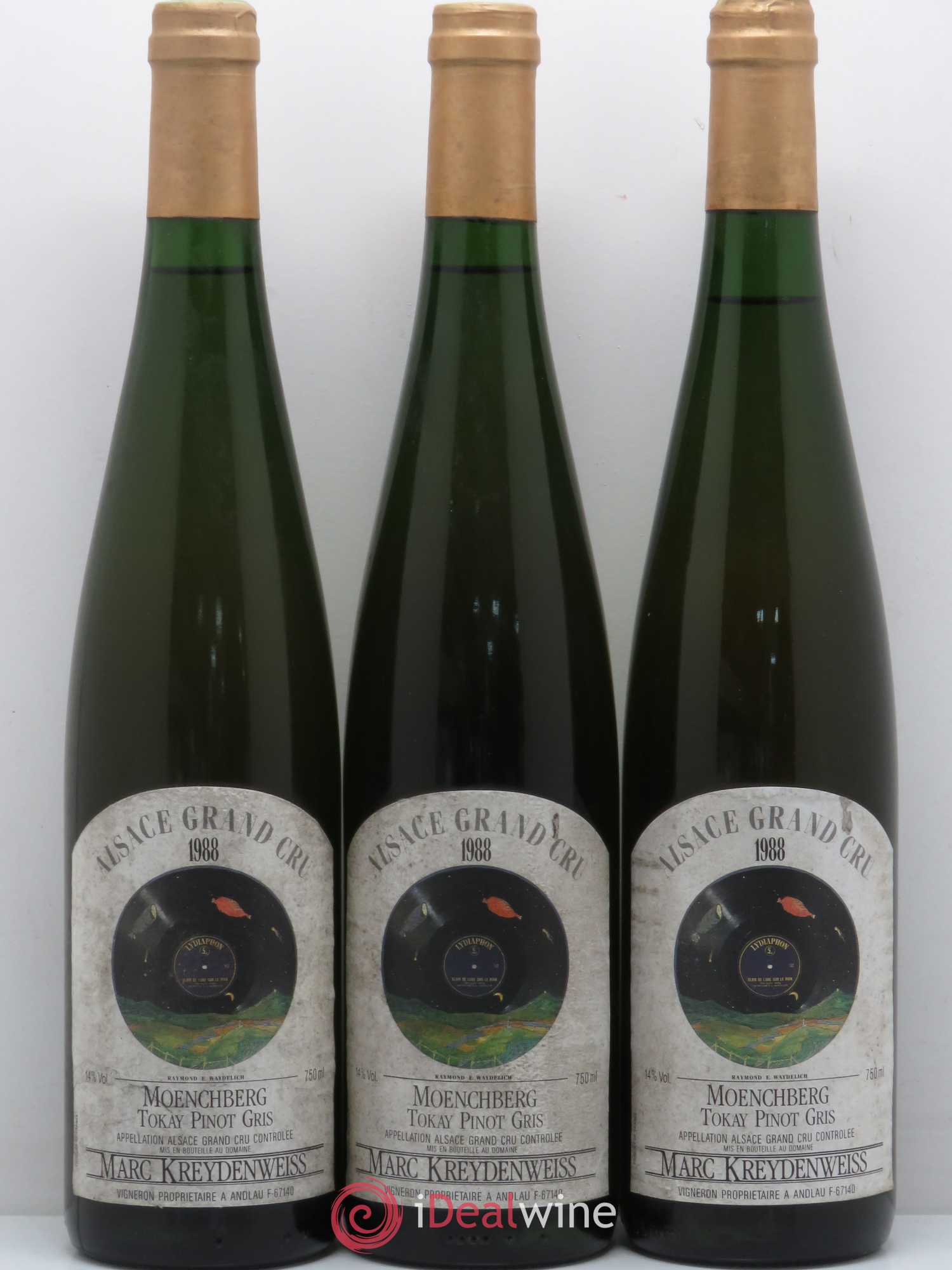 Pinot Gris Domaine Kreydenweiss Moenchberg 1988 - Posten von 3 Flaschen - 0