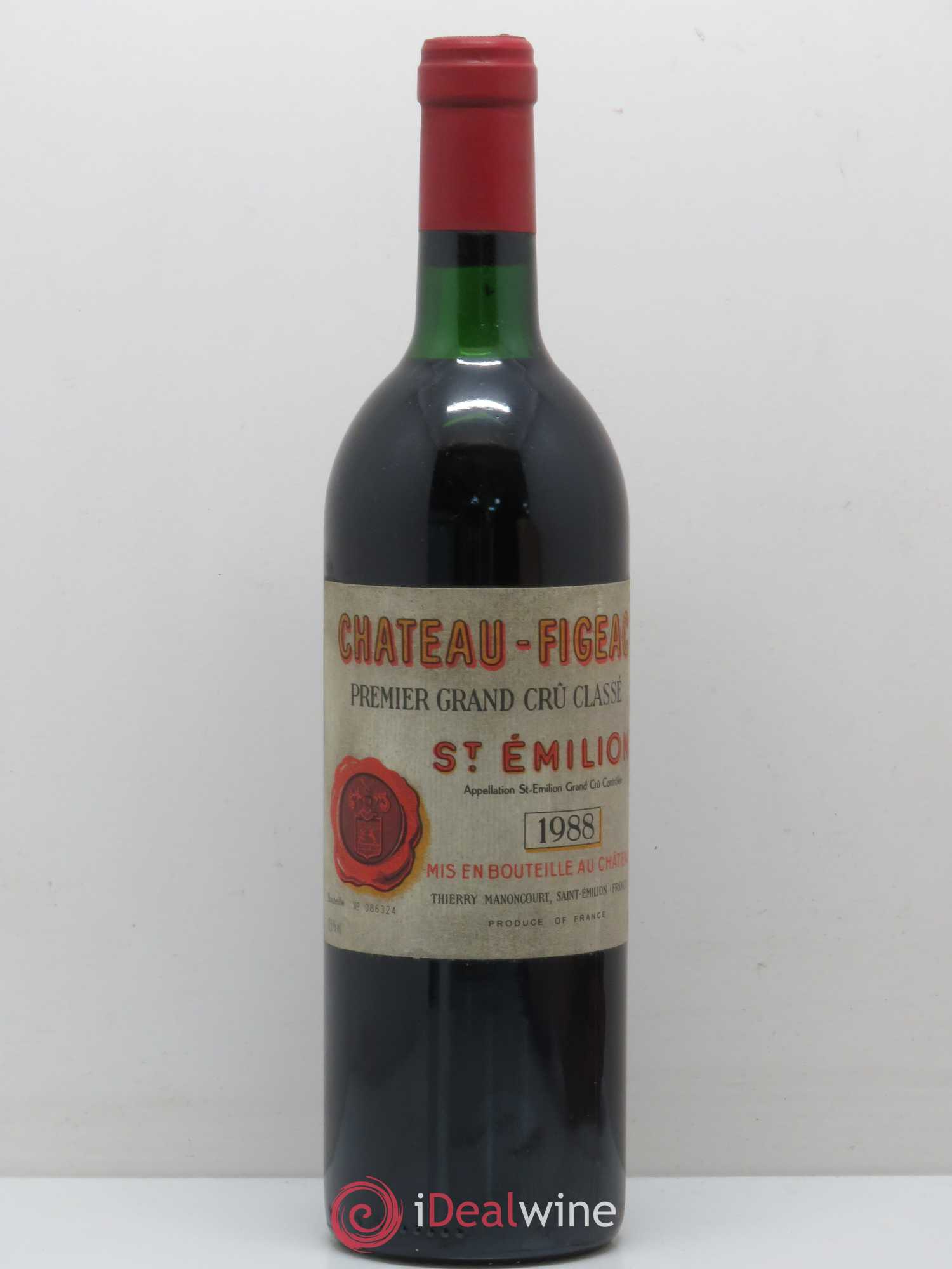 Château Figeac 1er Grand Cru Classé A 1988 - Lot de 1 bouteille - 0