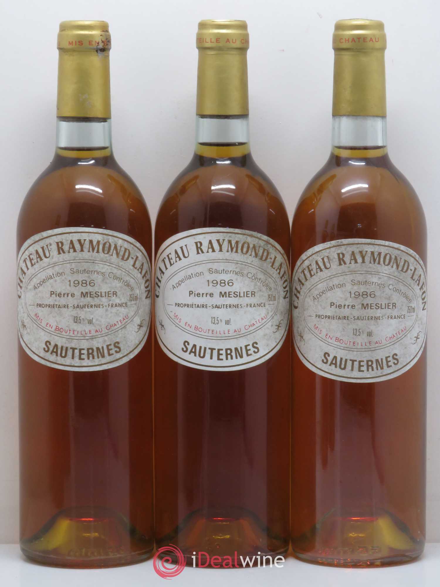 Château Raymond Lafon 1986 - Lotto di 5 bottiglie - 1