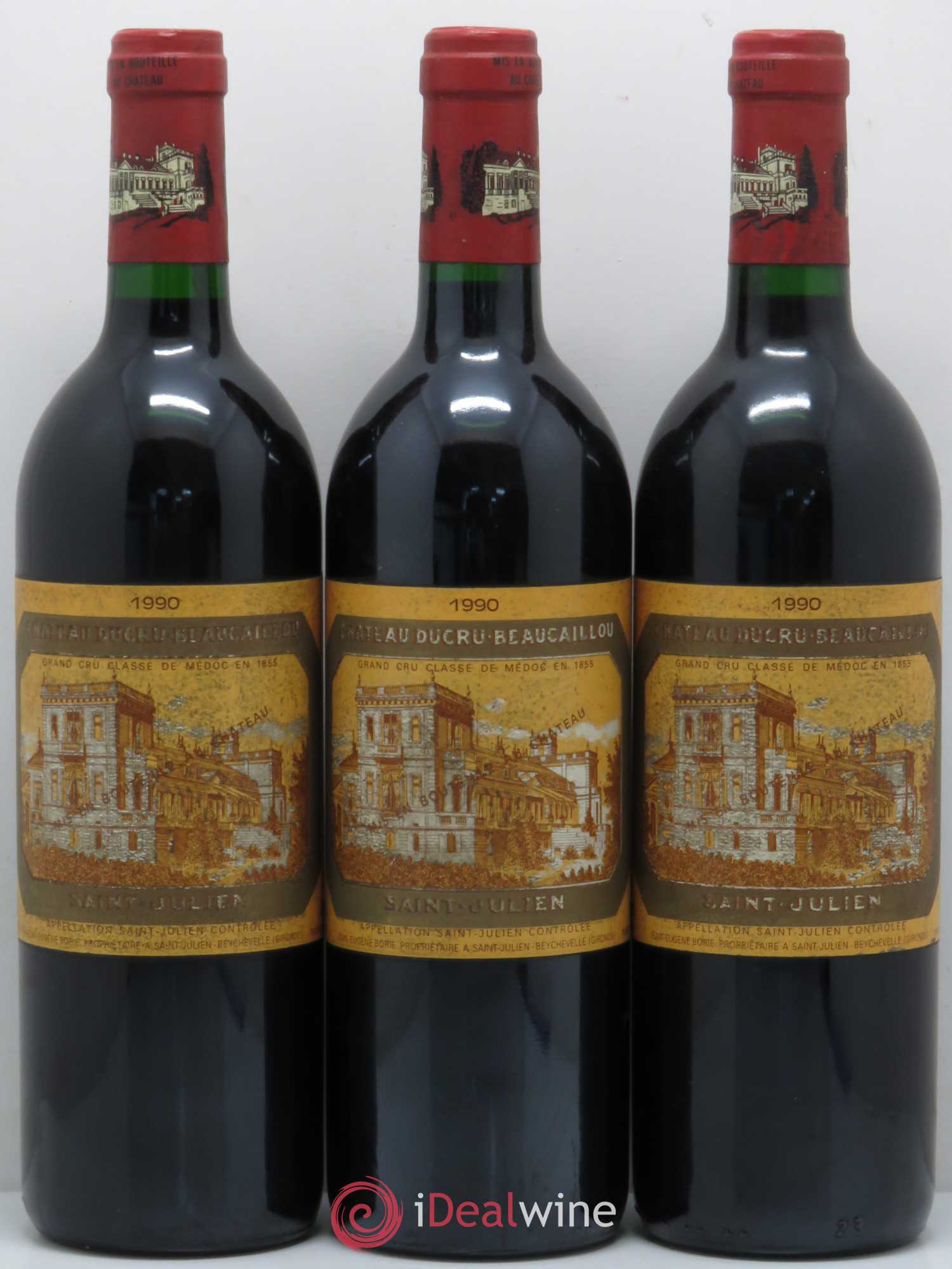 Château Ducru Beaucaillou 2ème Grand Cru Classé 1990 - Lot de 3 bouteilles - 0
