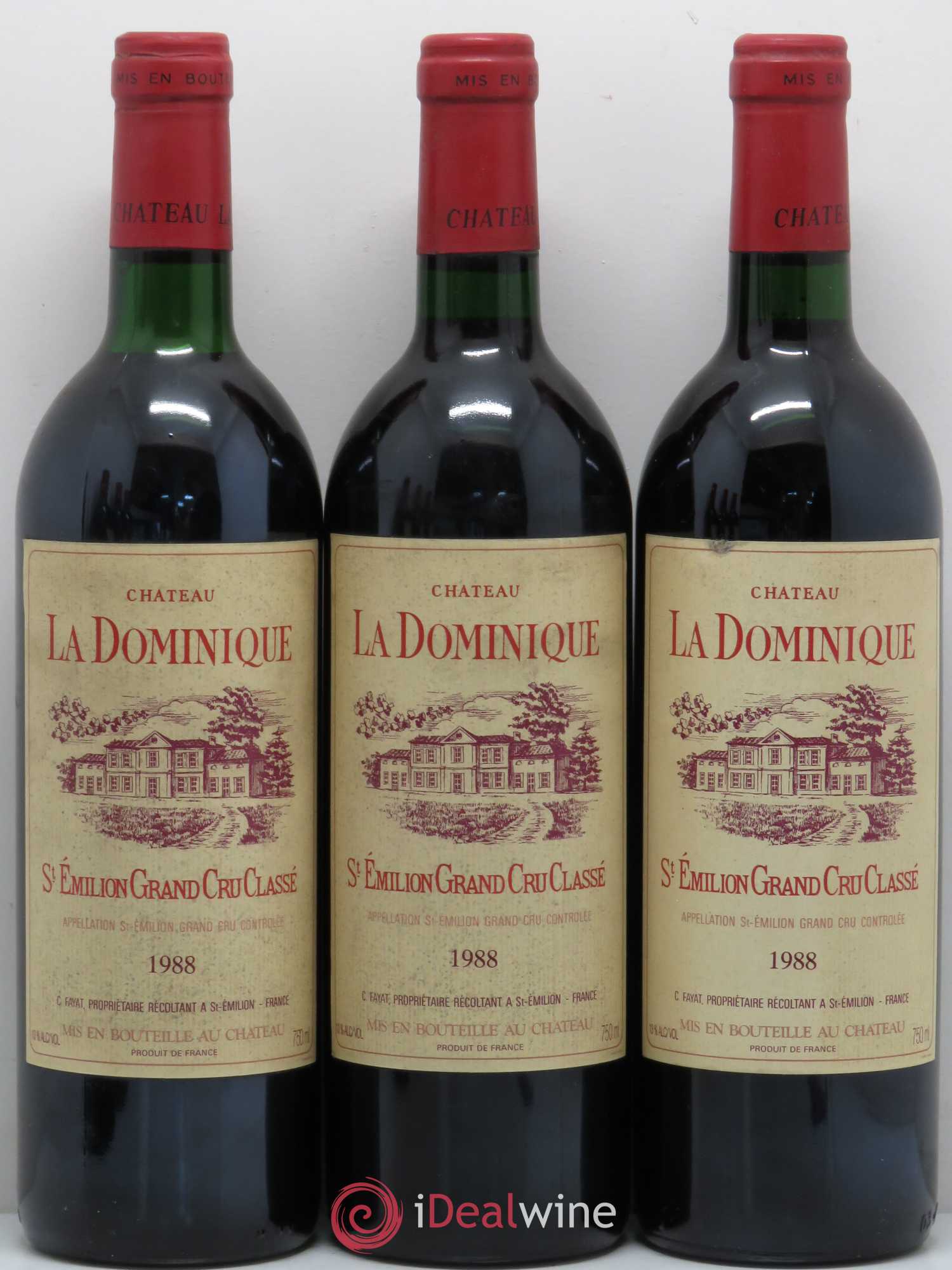 Château la Dominique Grand Cru Classé 1988 - Lot de 6 bouteilles - 1
