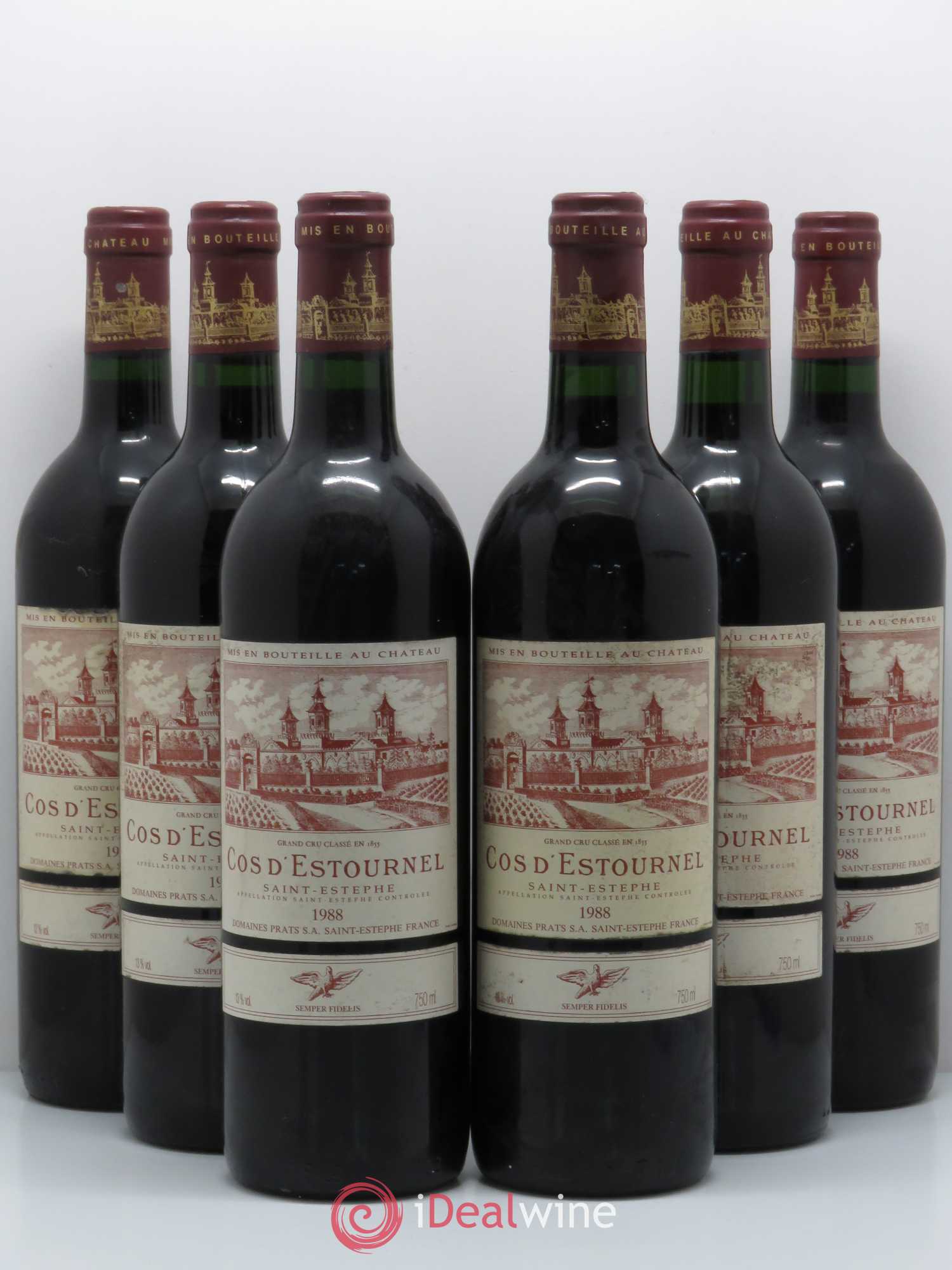 Cos d'Estournel 2ème Grand Cru Classé 1988 - Lot de 6 bouteilles - 0