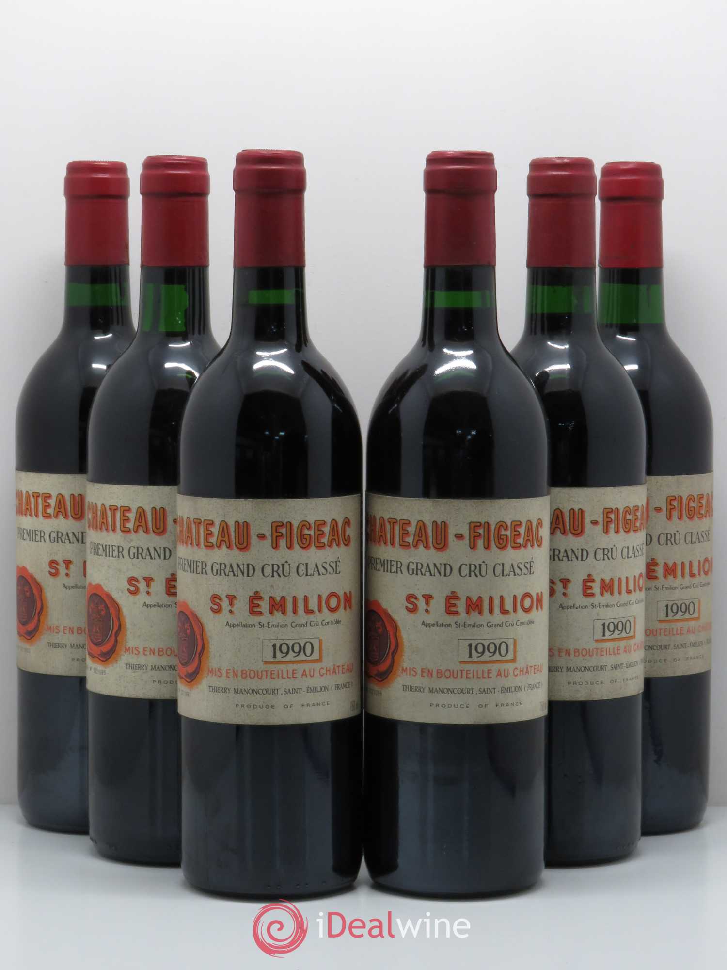 Château Figeac 1er Grand Cru Classé A 1990 - Lot de 6 bouteilles - 0