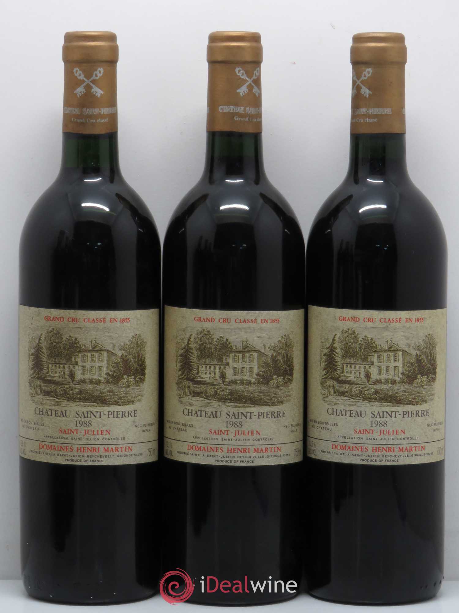Château Saint-Pierre 4ème Grand Cru Classé 1988 - Lot de 6 bouteilles - 1