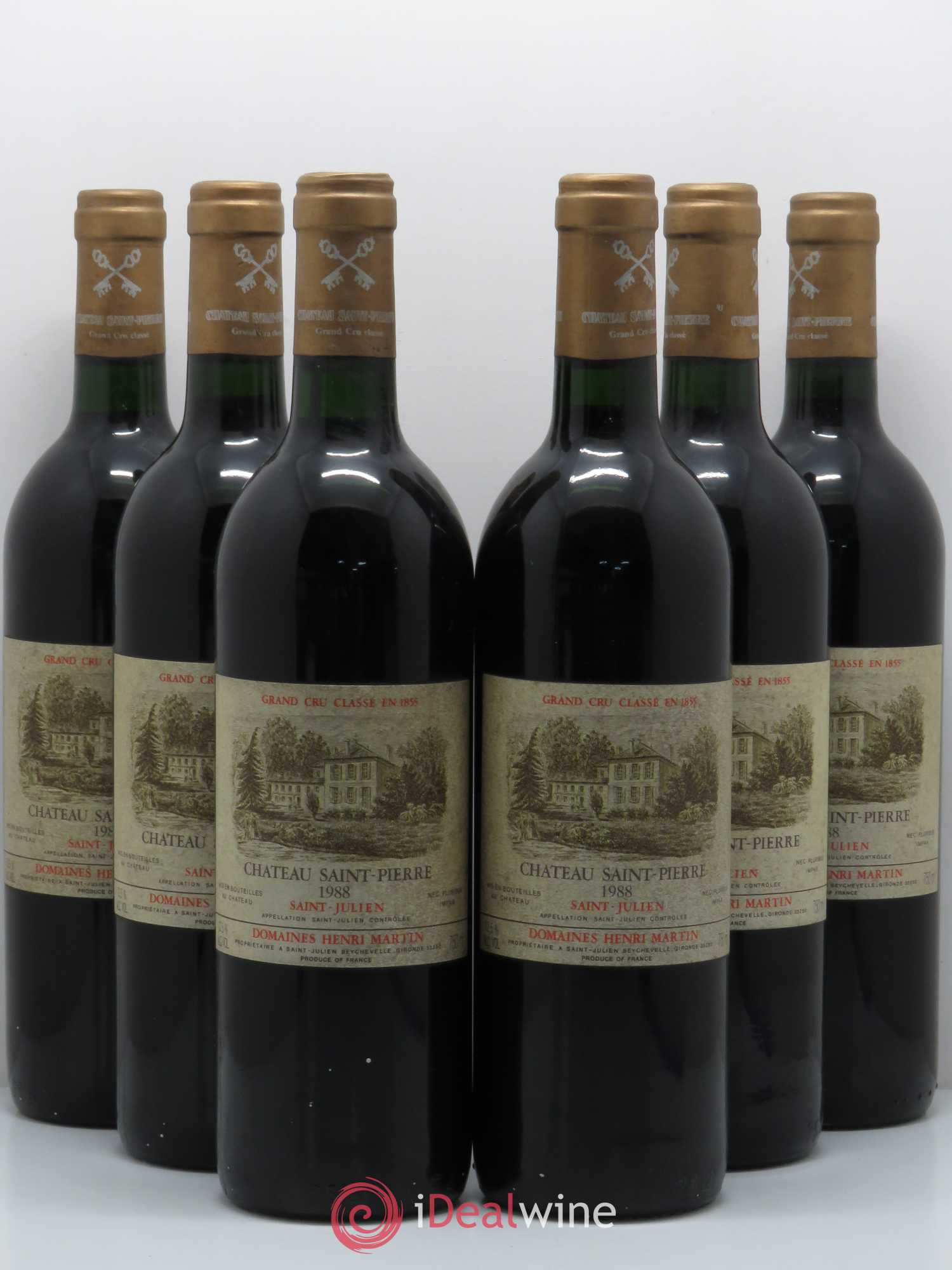 Château Saint-Pierre 4ème Grand Cru Classé 1988 - Lot de 6 bouteilles - 0