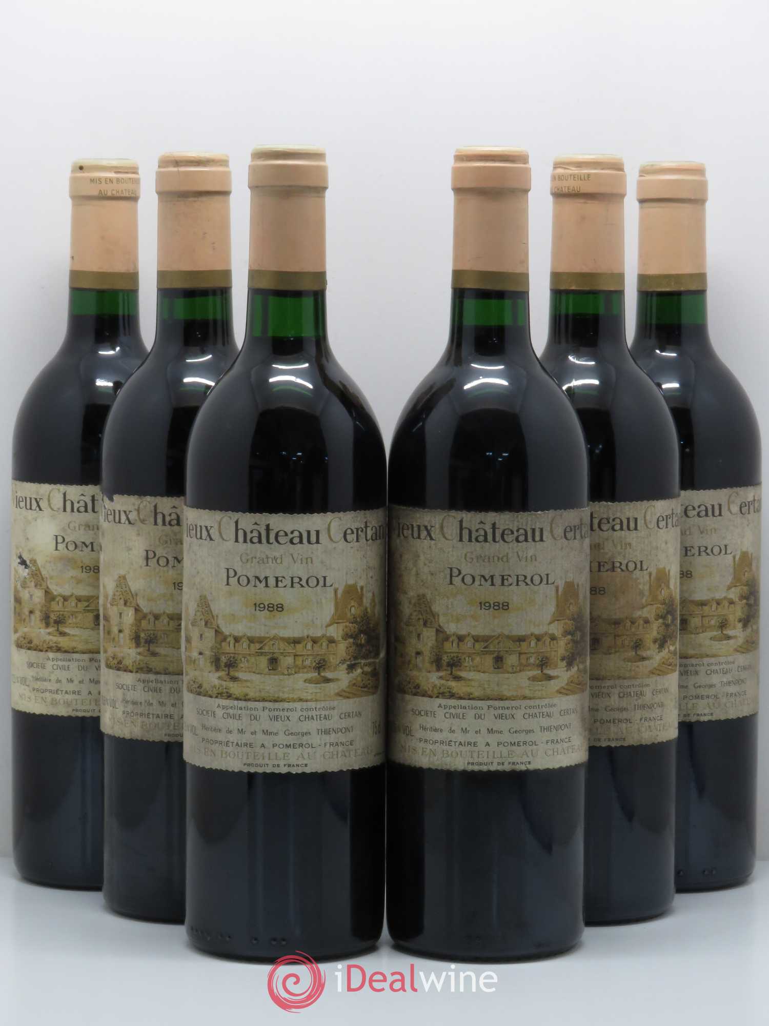 Vieux Château Certan 1988 - Lot de 6 bouteilles - 0