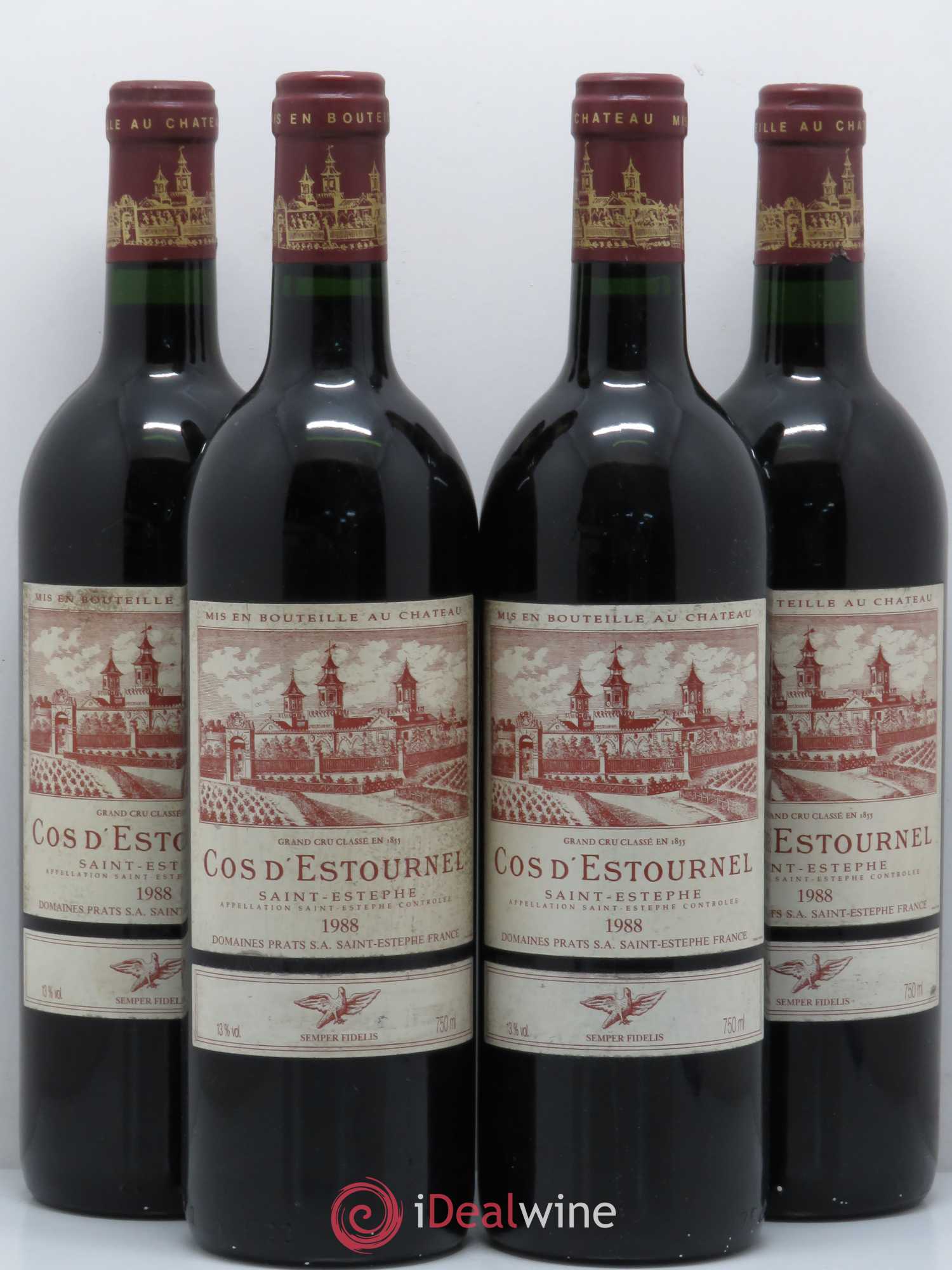 Cos d'Estournel 2ème Grand Cru Classé 1988 - Lot de 4 bouteilles - 0