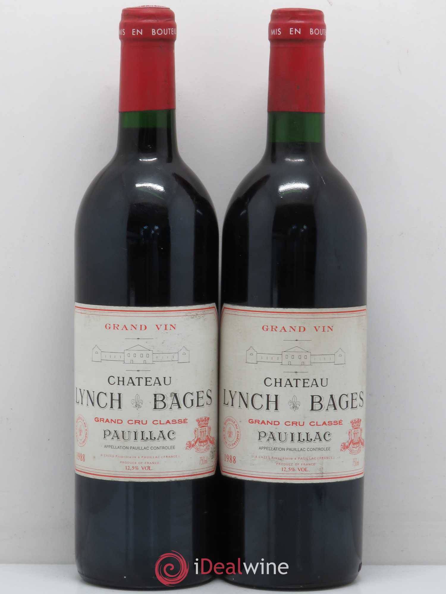 Château Lynch Bages 5ème Grand Cru Classé 1988 - Lot de 2 bouteilles - 0