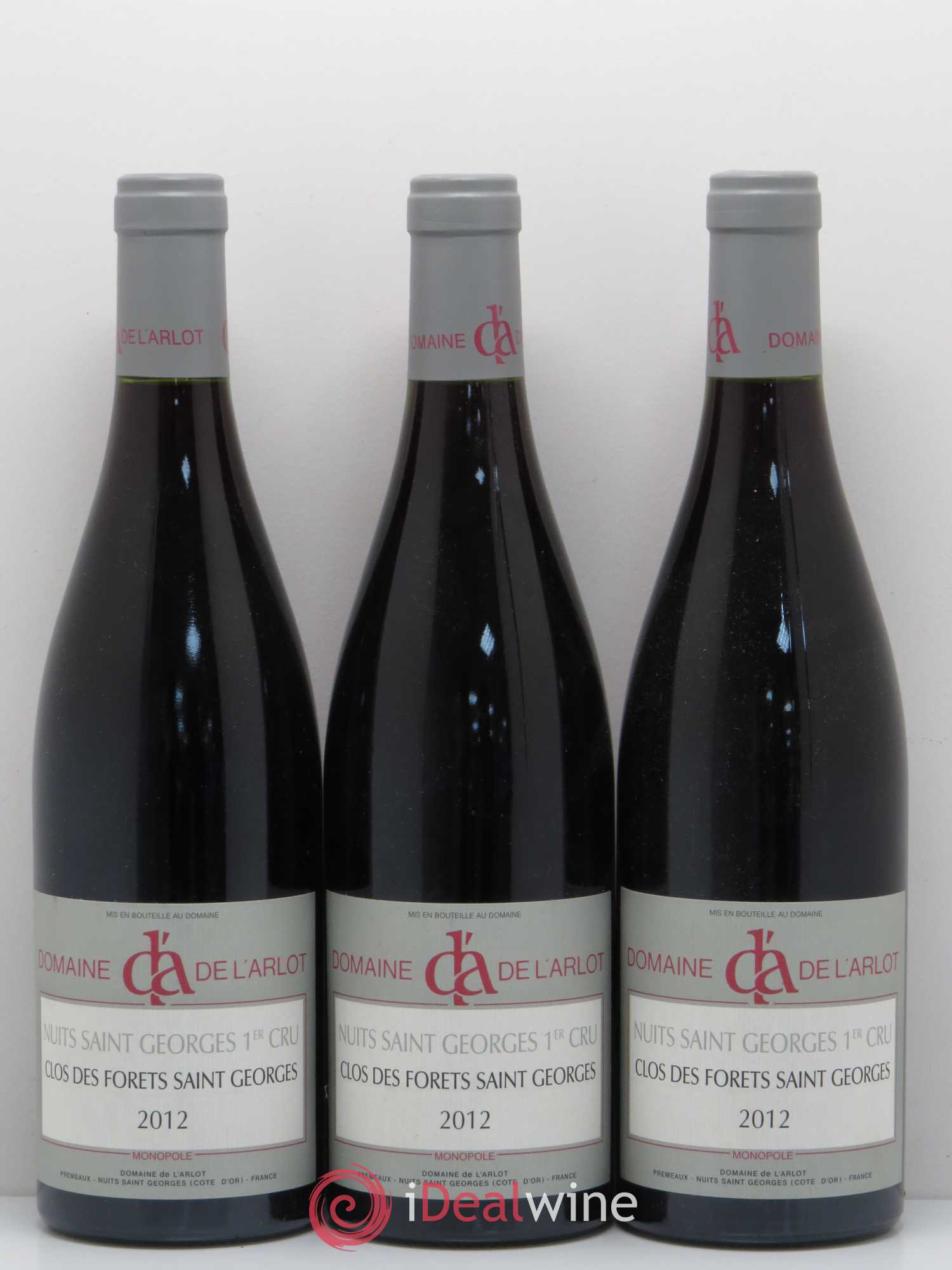 Nuits-Saint-Georges 1er Cru Clos des Forêts Saint-Georges Domaine de l'Arlot 2012 - Lot de 3 bouteilles - 0