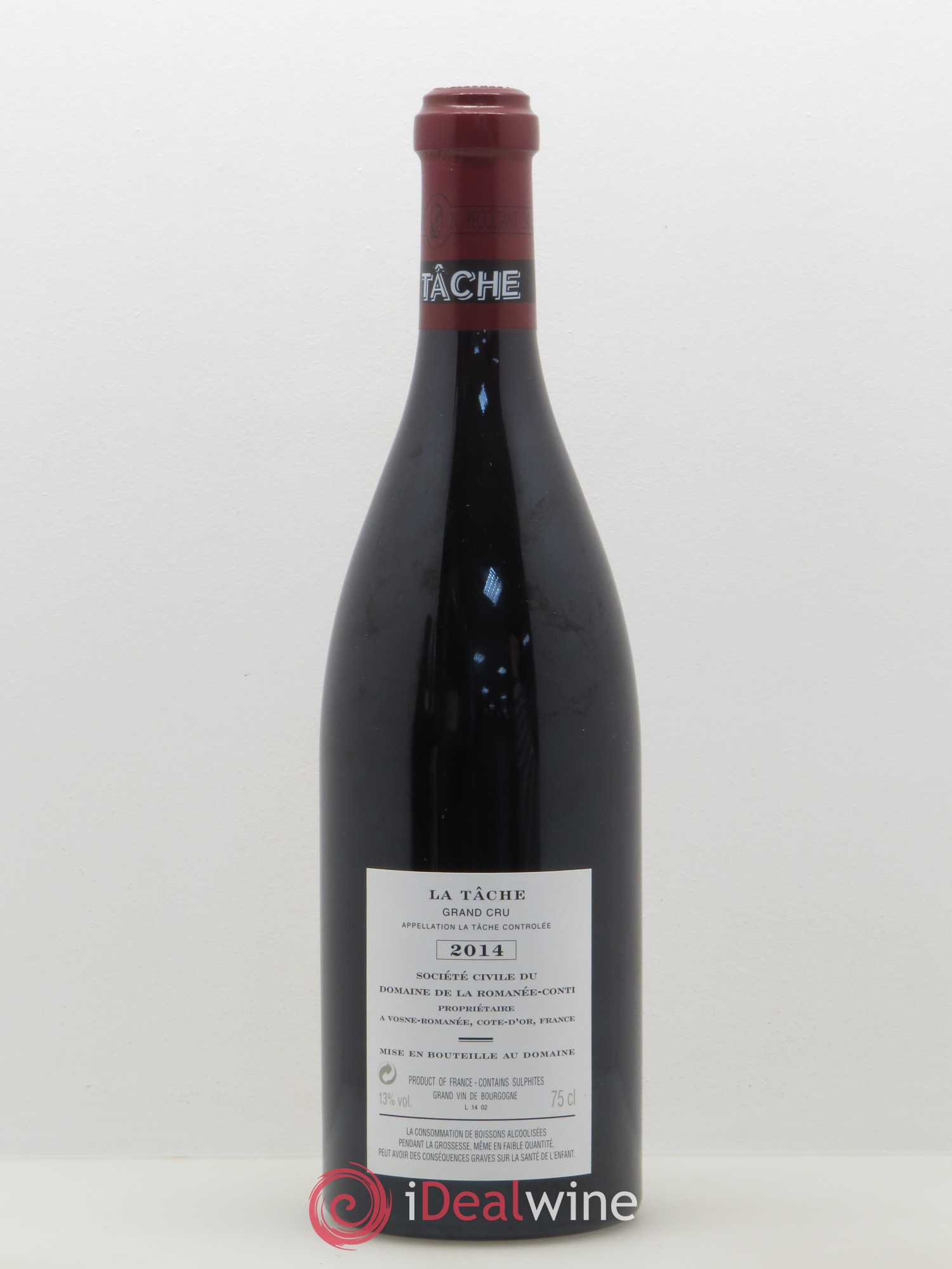 La Tâche Grand Cru Domaine de la Romanée-Conti 2014 - Lot de 1 bouteille - 1