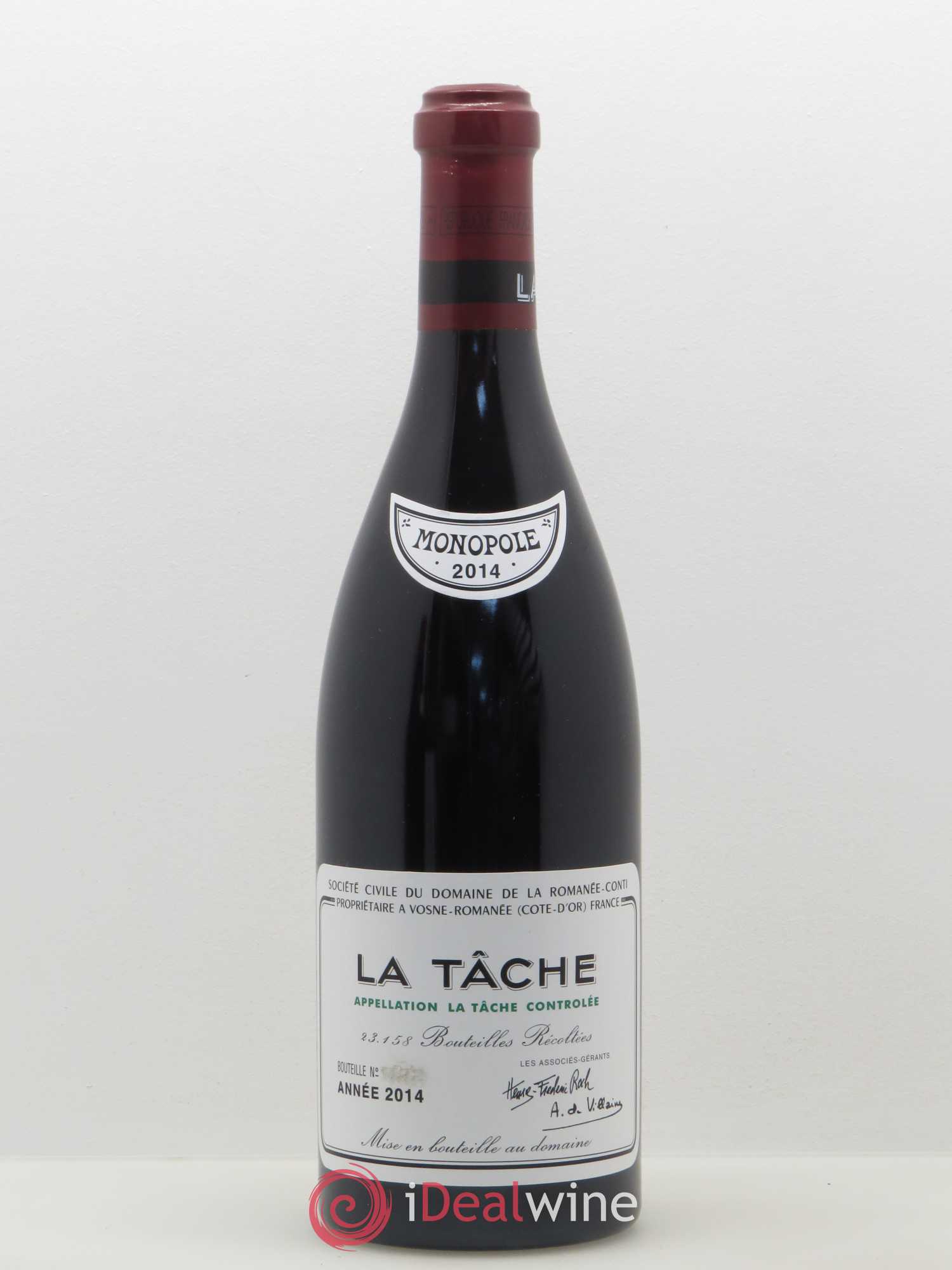 La Tâche Grand Cru Domaine de la Romanée-Conti 2014 - Lot de 1 bouteille - 0
