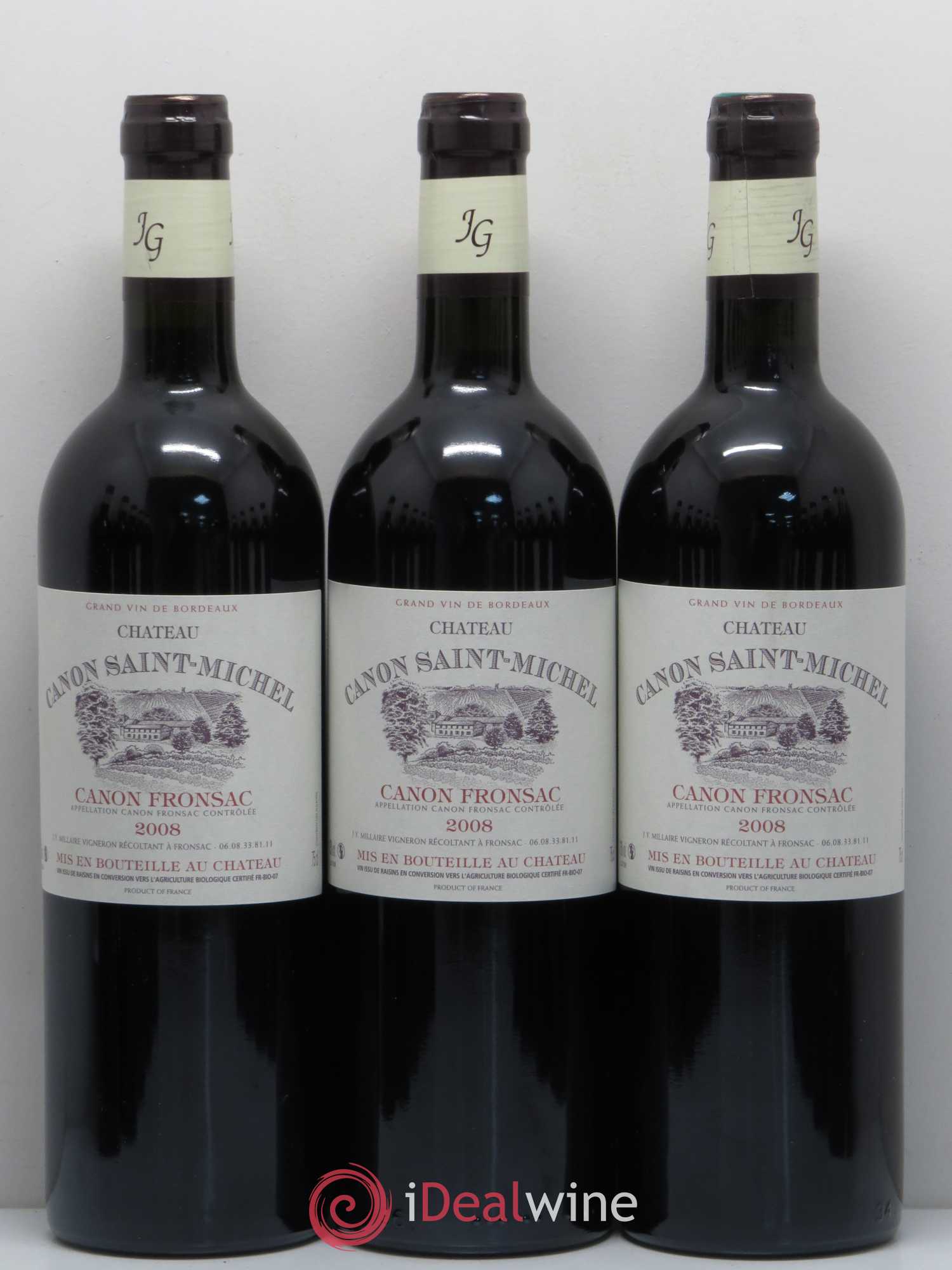 Canon-Fronsac Château Canon Saint-Michel 2008 - Posten von 12 Flaschen - 2
