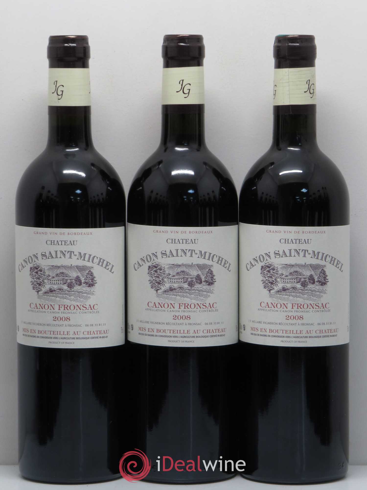 Canon-Fronsac Château Canon Saint-Michel 2008 - Posten von 12 Flaschen - 4
