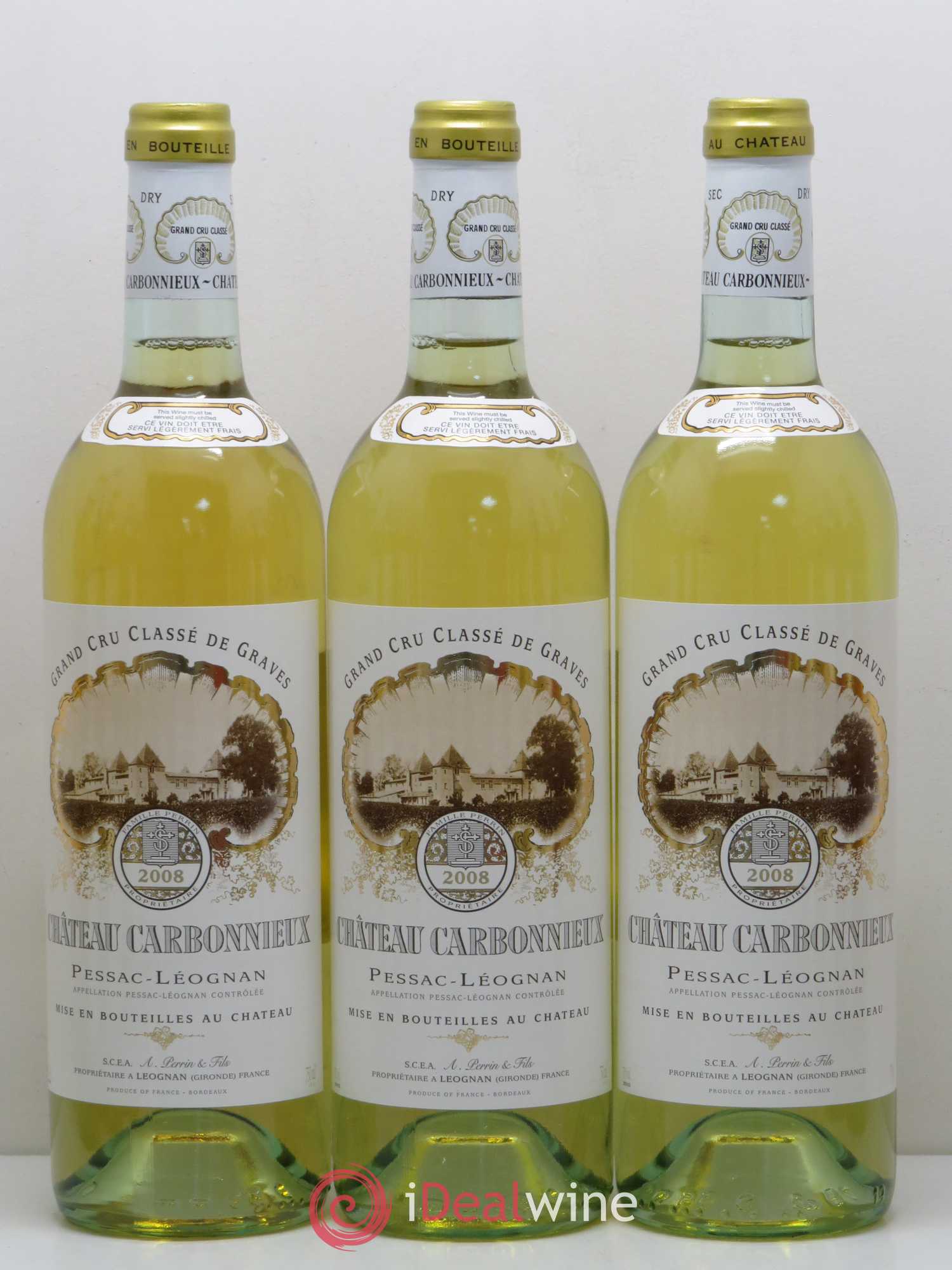 Château Carbonnieux Cru Classé de Graves 2008 - Lot de 12 bouteilles - 1