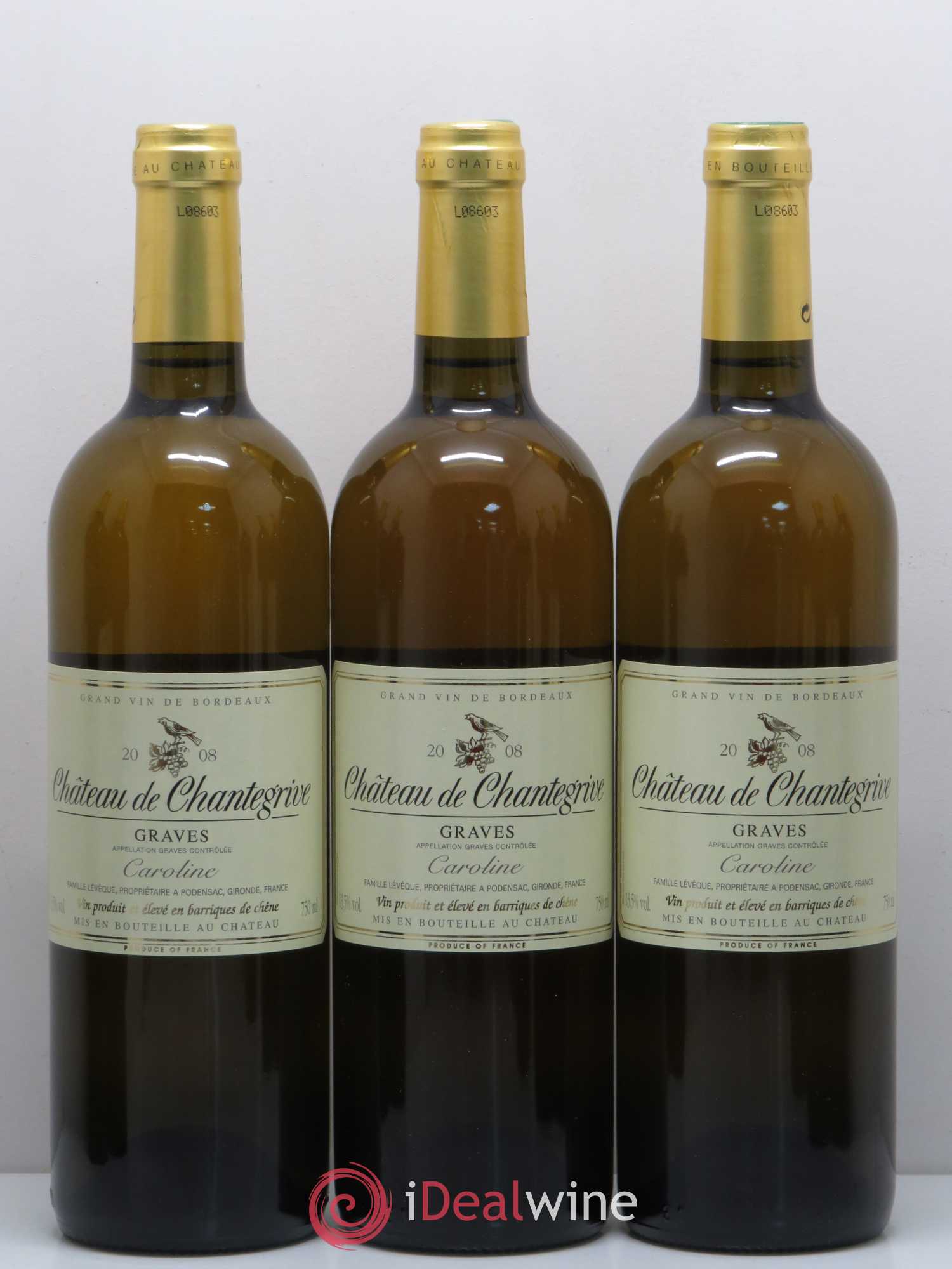 Château de Chantegrive Caroline  2008 - Lot de 12 bouteilles - 2