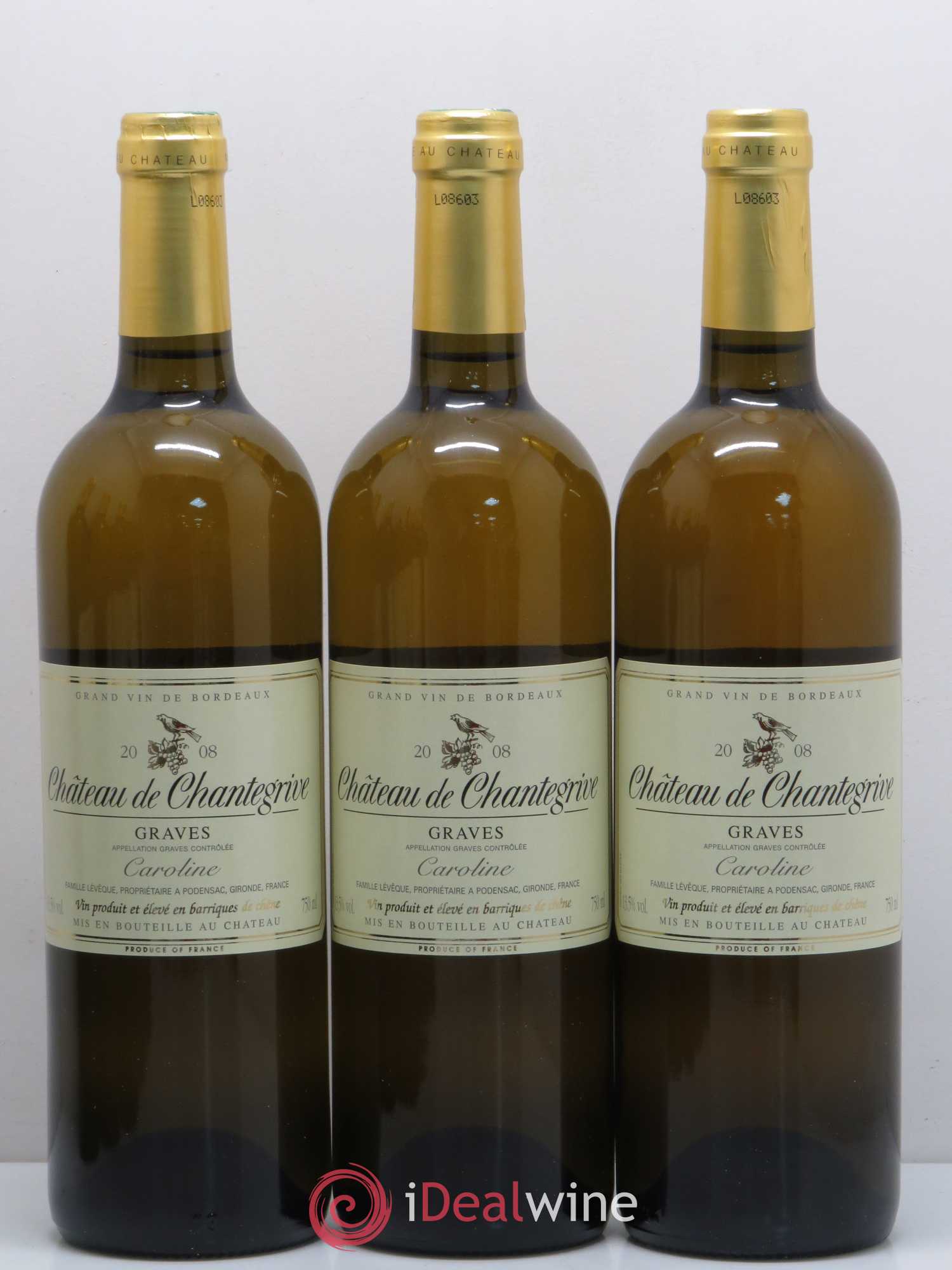 Château de Chantegrive Caroline  2008 - Lot de 12 bouteilles - 3