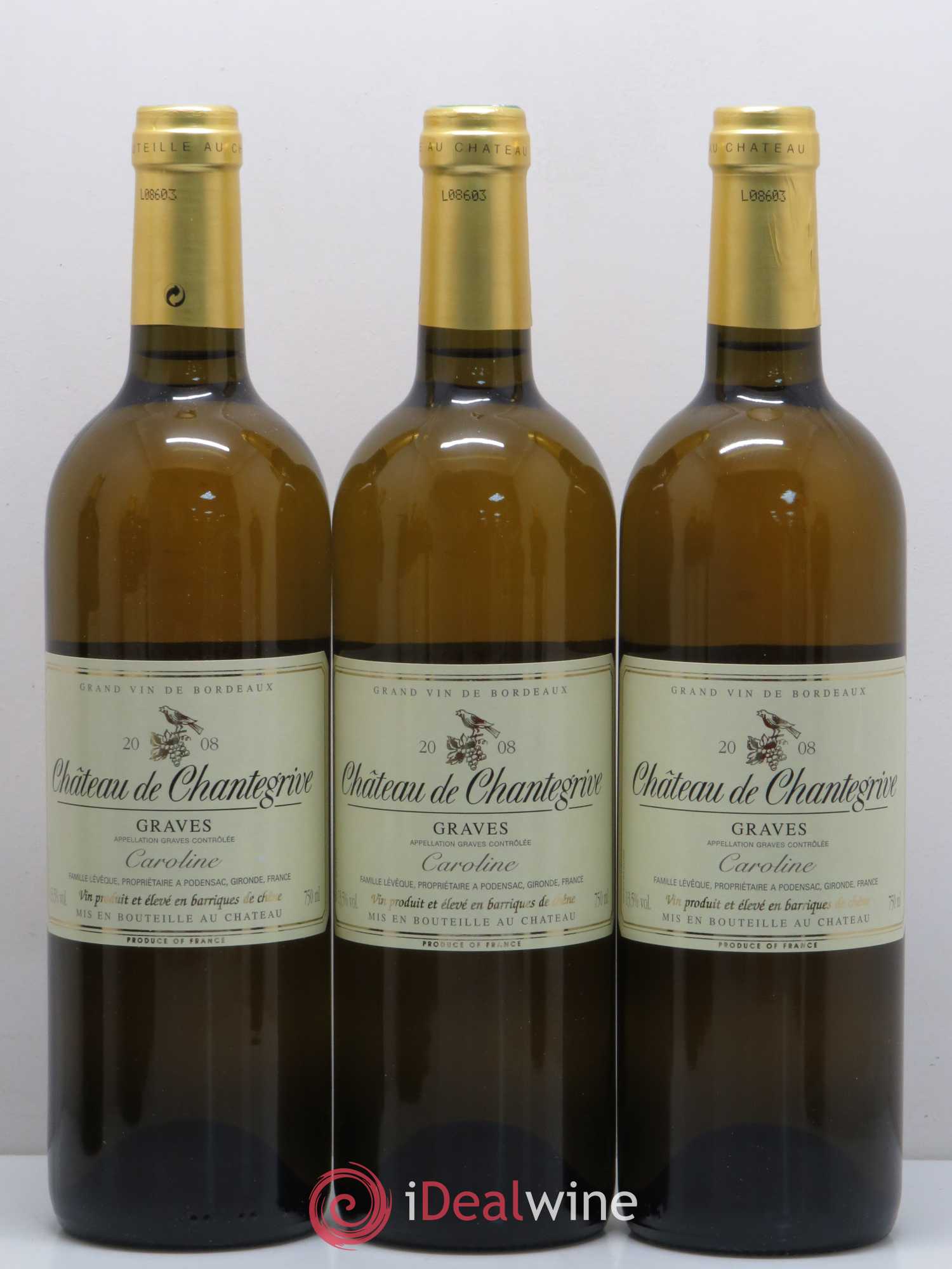 Château de Chantegrive Caroline  2008 - Lot de 12 bouteilles - 4