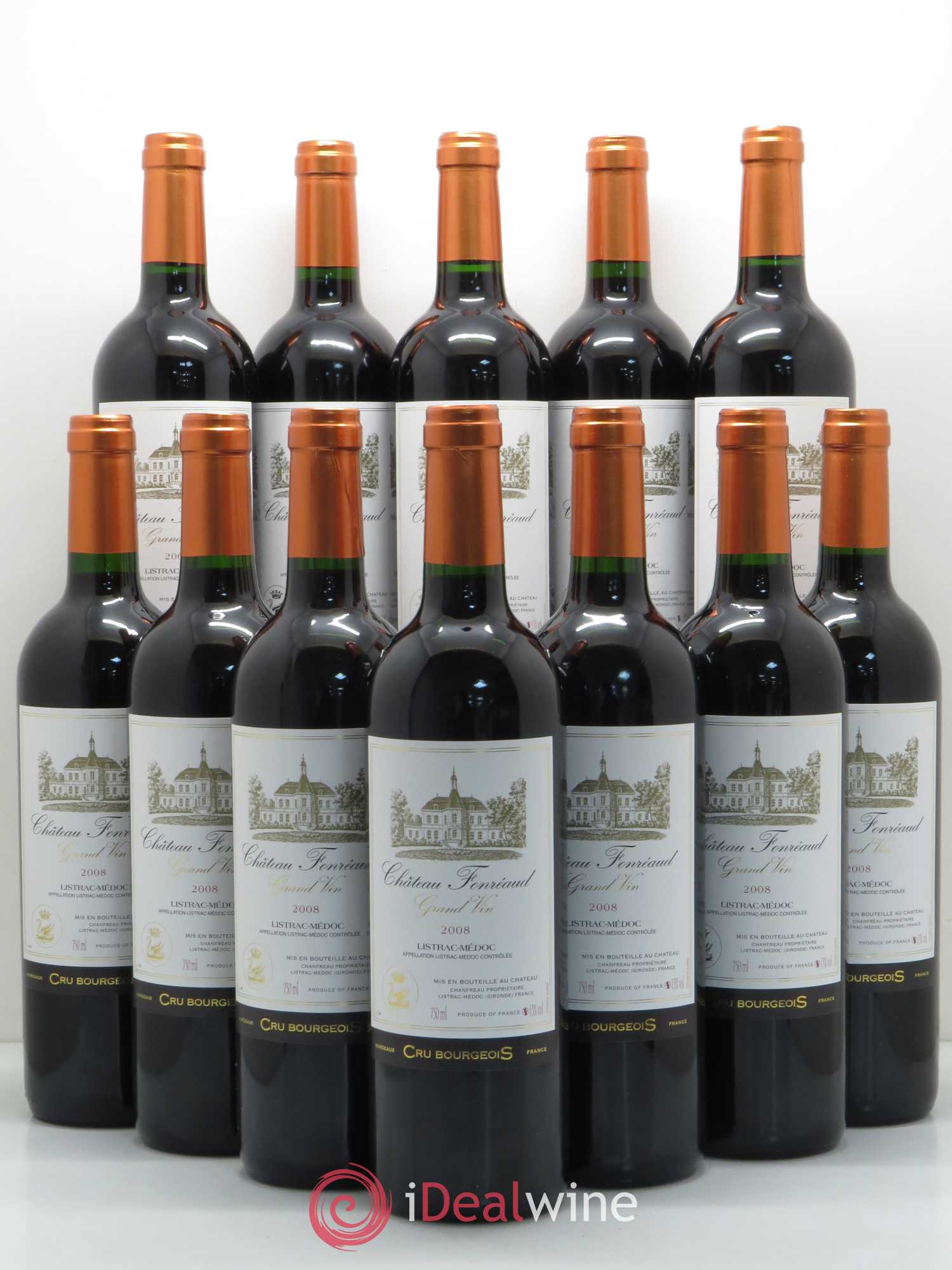 Listrac Château Fonreaud 2008 - Posten von 12 Flaschen - 0