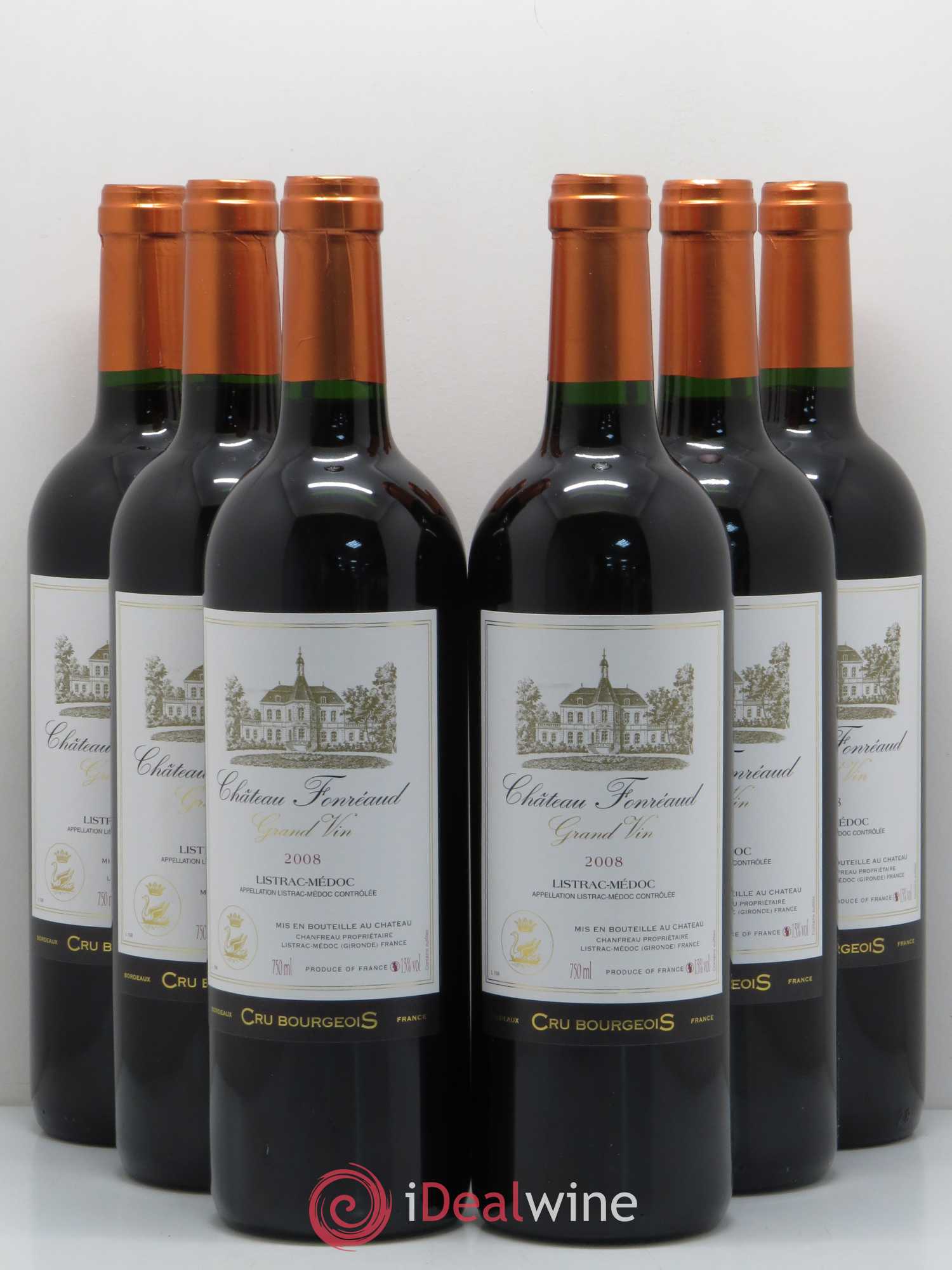Listrac Château Fonreaud 2008 - Lot de 6 bouteilles - 0