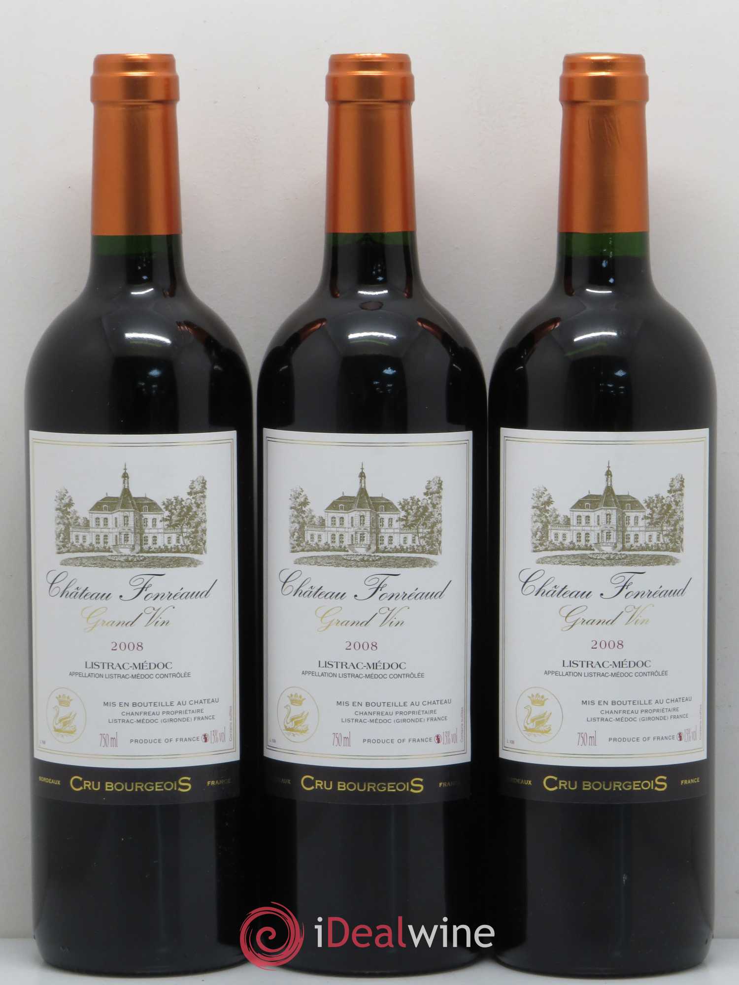 Listrac Château Fonreaud 2008 - Posten von 3 Flaschen - 0