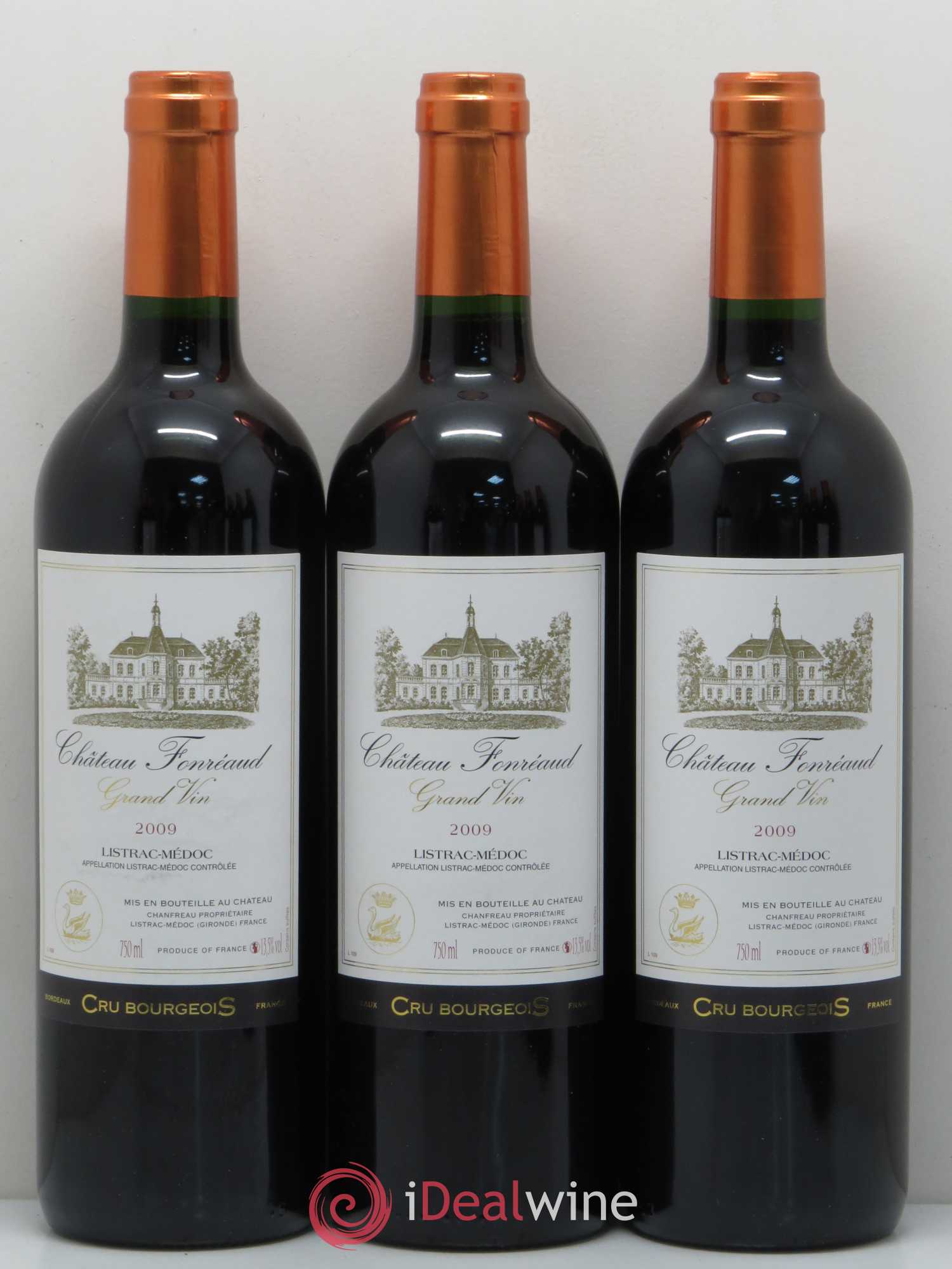 Listrac Château Fonreaud 2009 - Lot of 12 bottles - 1
