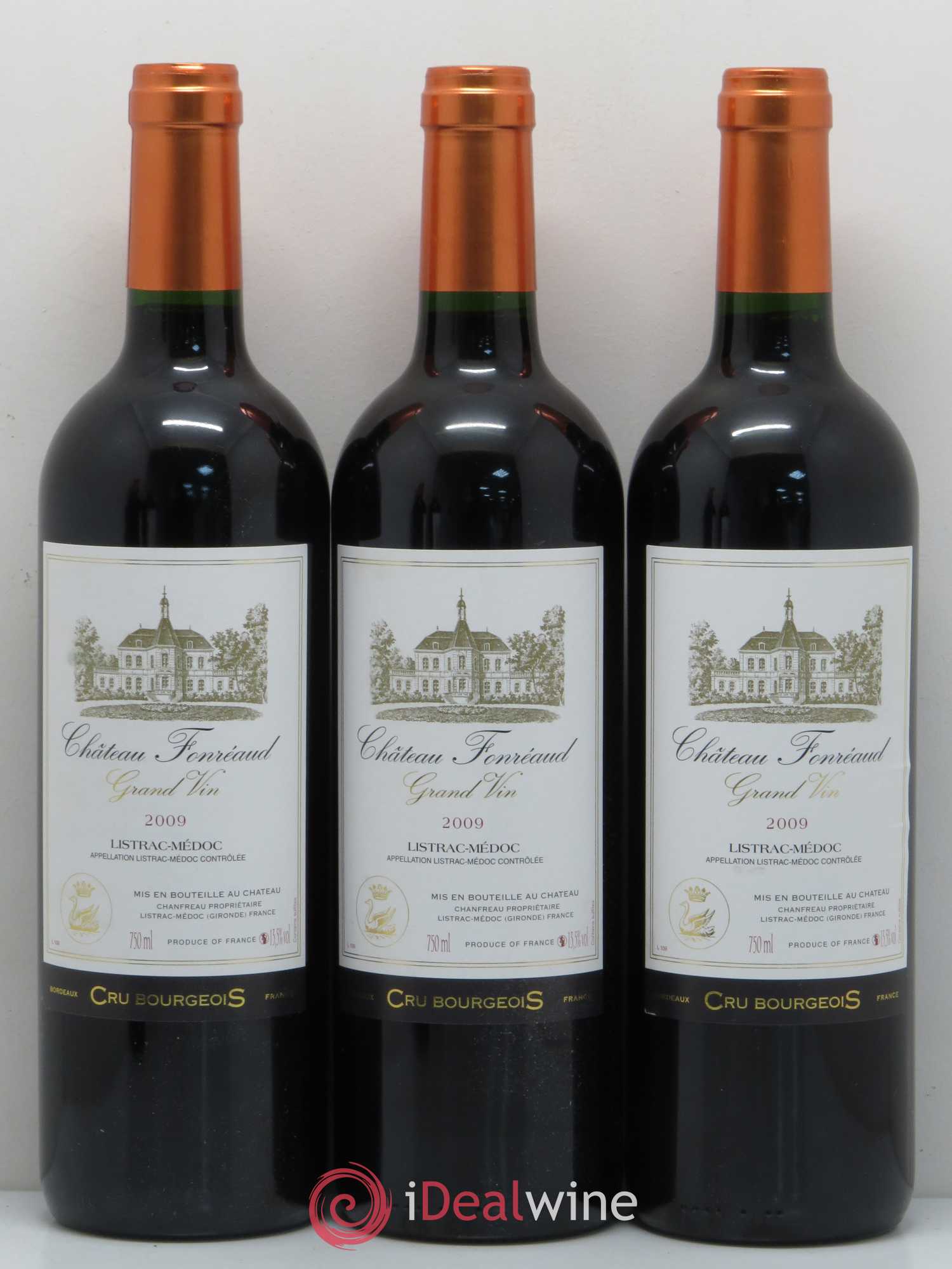 Listrac Château Fonreaud 2009 - Lot of 12 bottles - 3