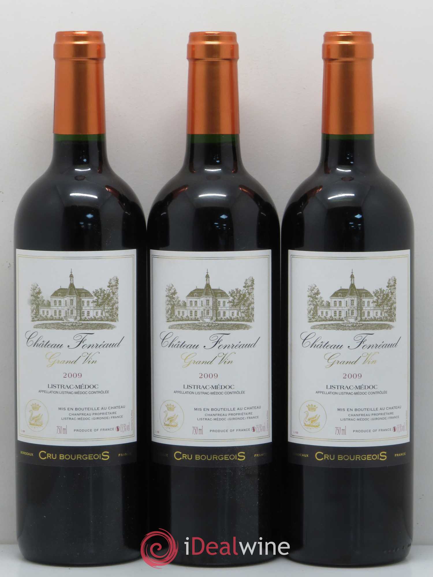 Listrac Château Fonreaud 2009 - Lot of 12 bottles - 4