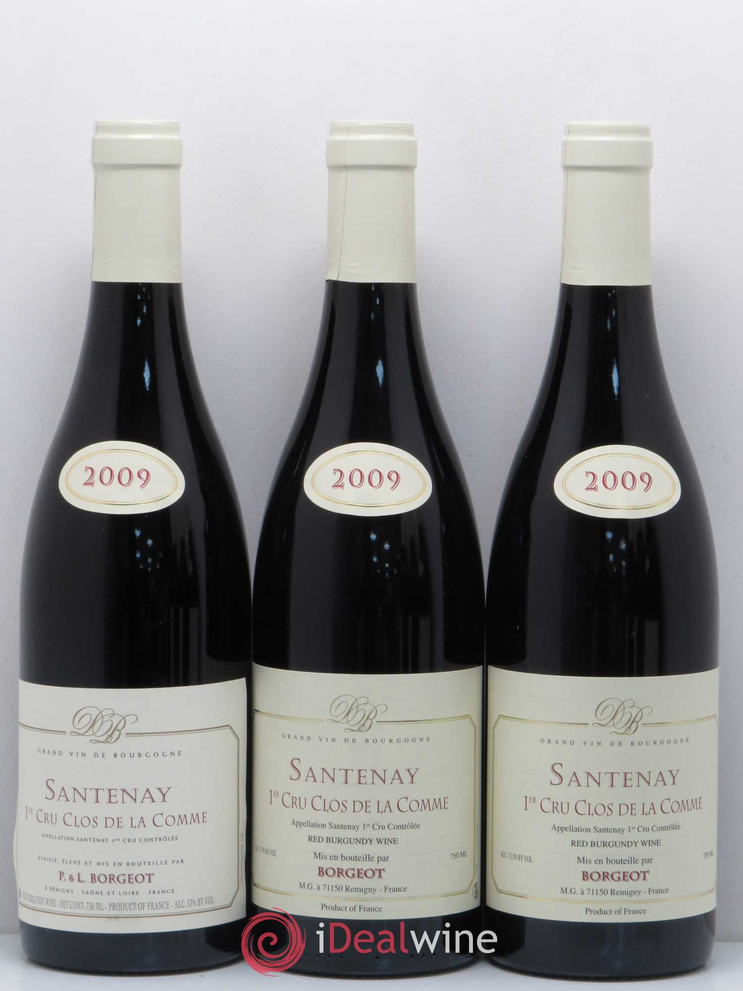 Santenay 1er Cru Clos De La Comme Domaine Borgeot 2009 - Lot de 6 bouteilles - 1