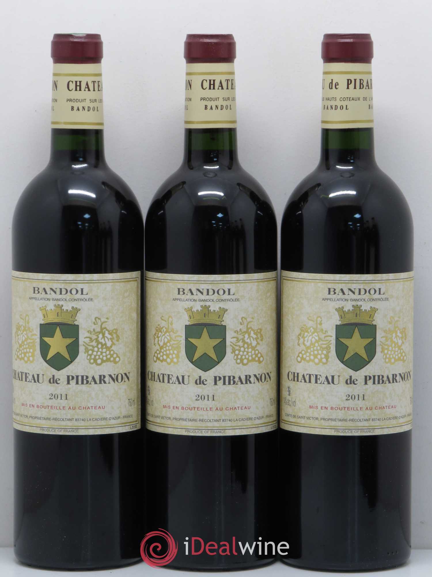 Bandol Château de Pibarnon Comte de Saint-Victor 2011 - Lot de 6 bouteilles - 1