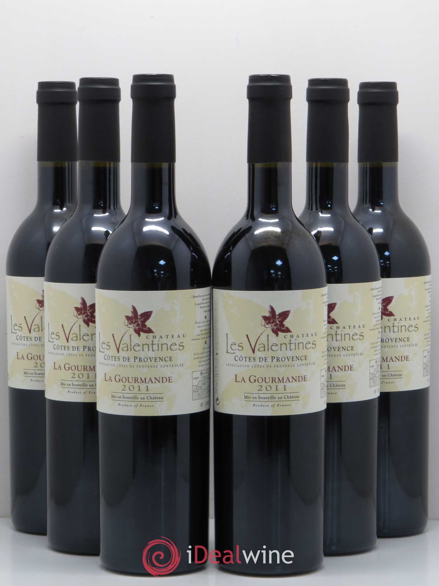 Côtes de Provence Château Les Valentines La Gourmande 2011 - Posten von 6 Flaschen - 0