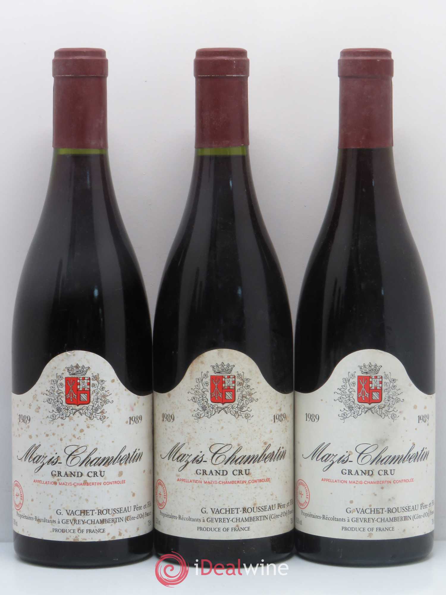 Mazis-Chambertin Grand Cru Domaine Vachet Rousseau 1989 - Lot de 6 bouteilles - 1