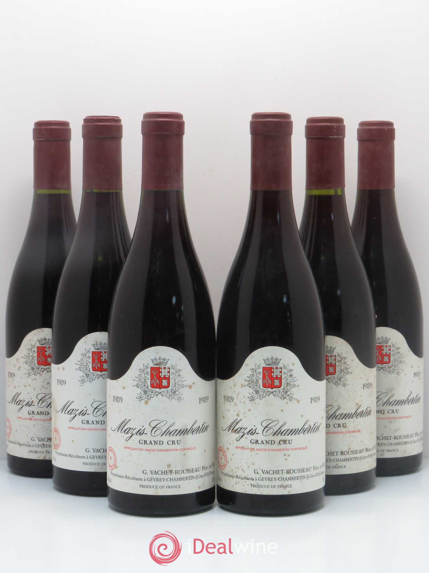 Mazis-Chambertin Grand Cru Domaine Vachet Rousseau 1989 - Lot de 6 bouteilles - 0
