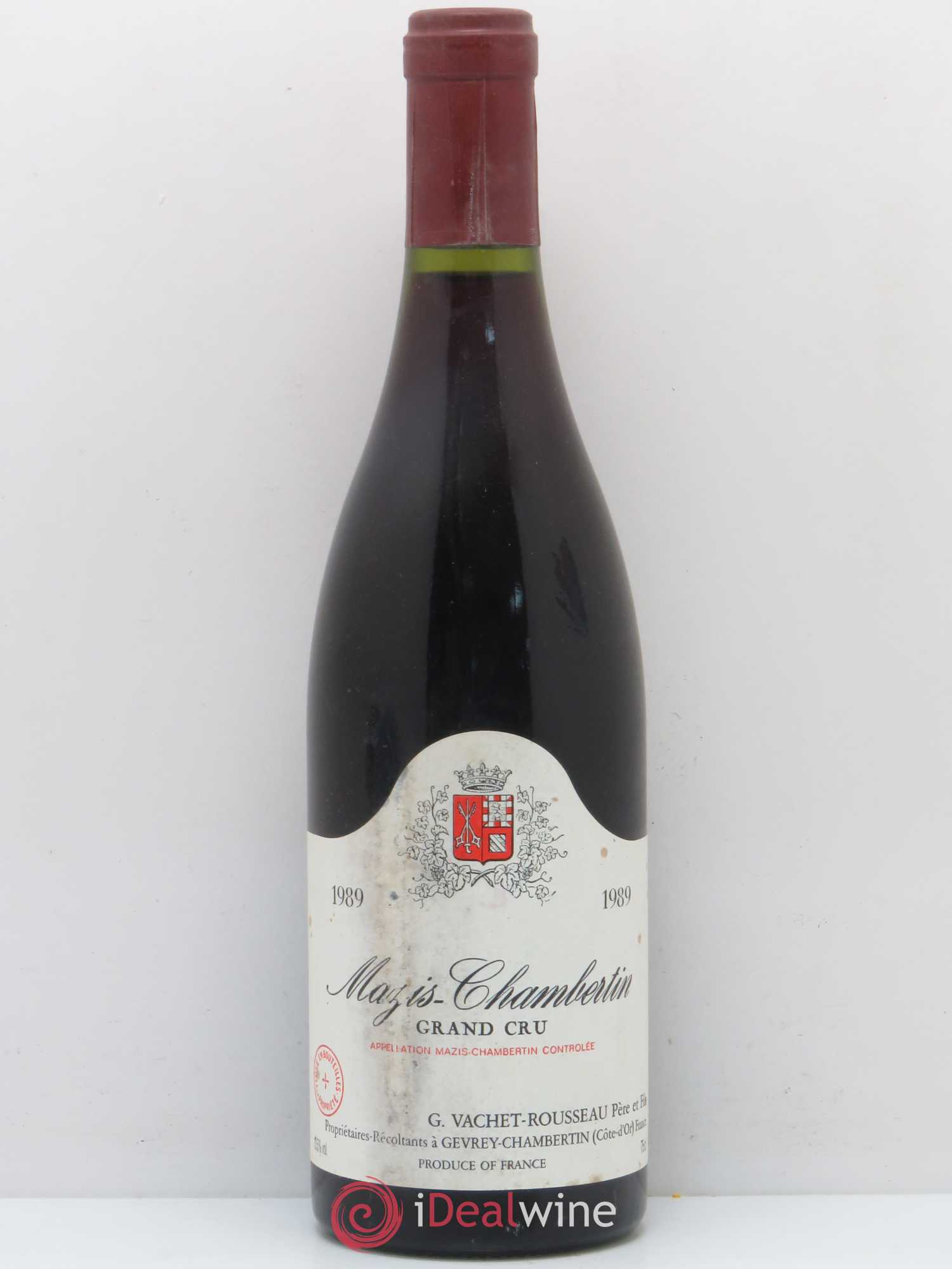 Mazis-Chambertin Grand Cru Domaine Vachet Rousseau 1989 - Lot de 1 bouteille - 0