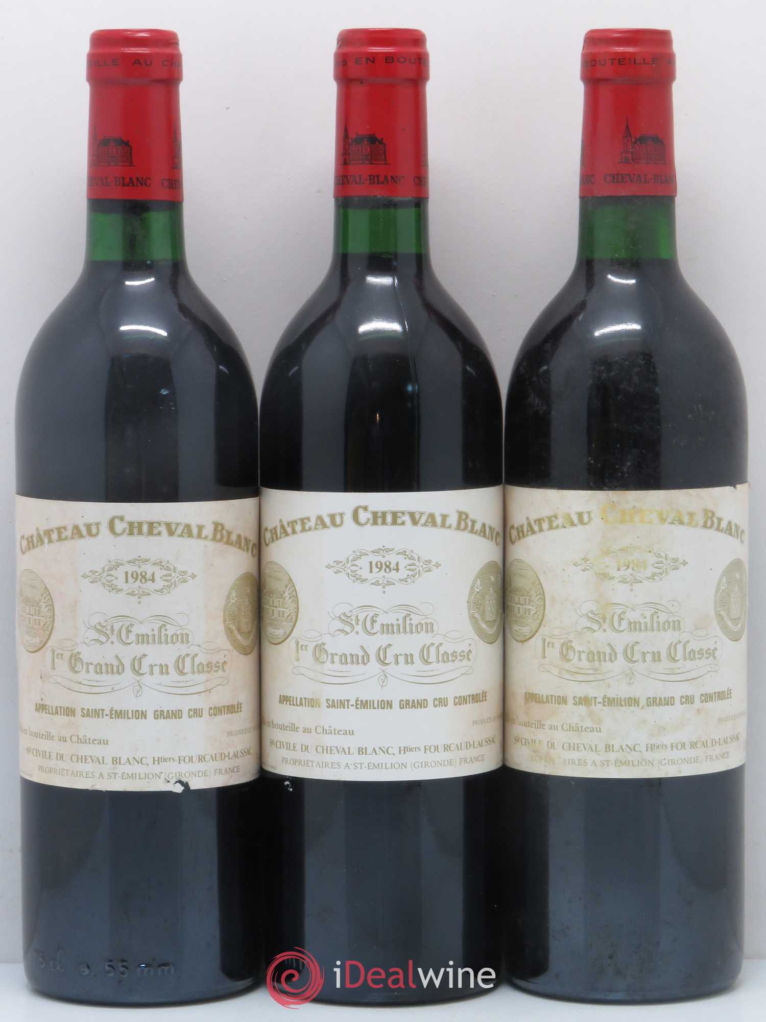 Château Cheval Blanc 1er Grand Cru Classé A 1984 - Lot de 3 bouteilles - 0