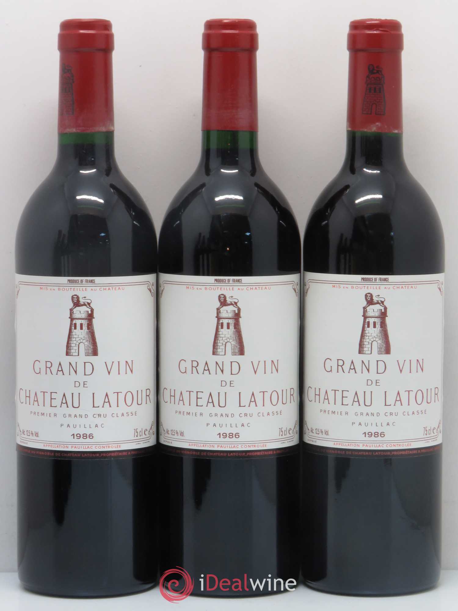 Château Latour 1er Grand Cru Classé 1986 - Lot de 12 bouteilles - 1