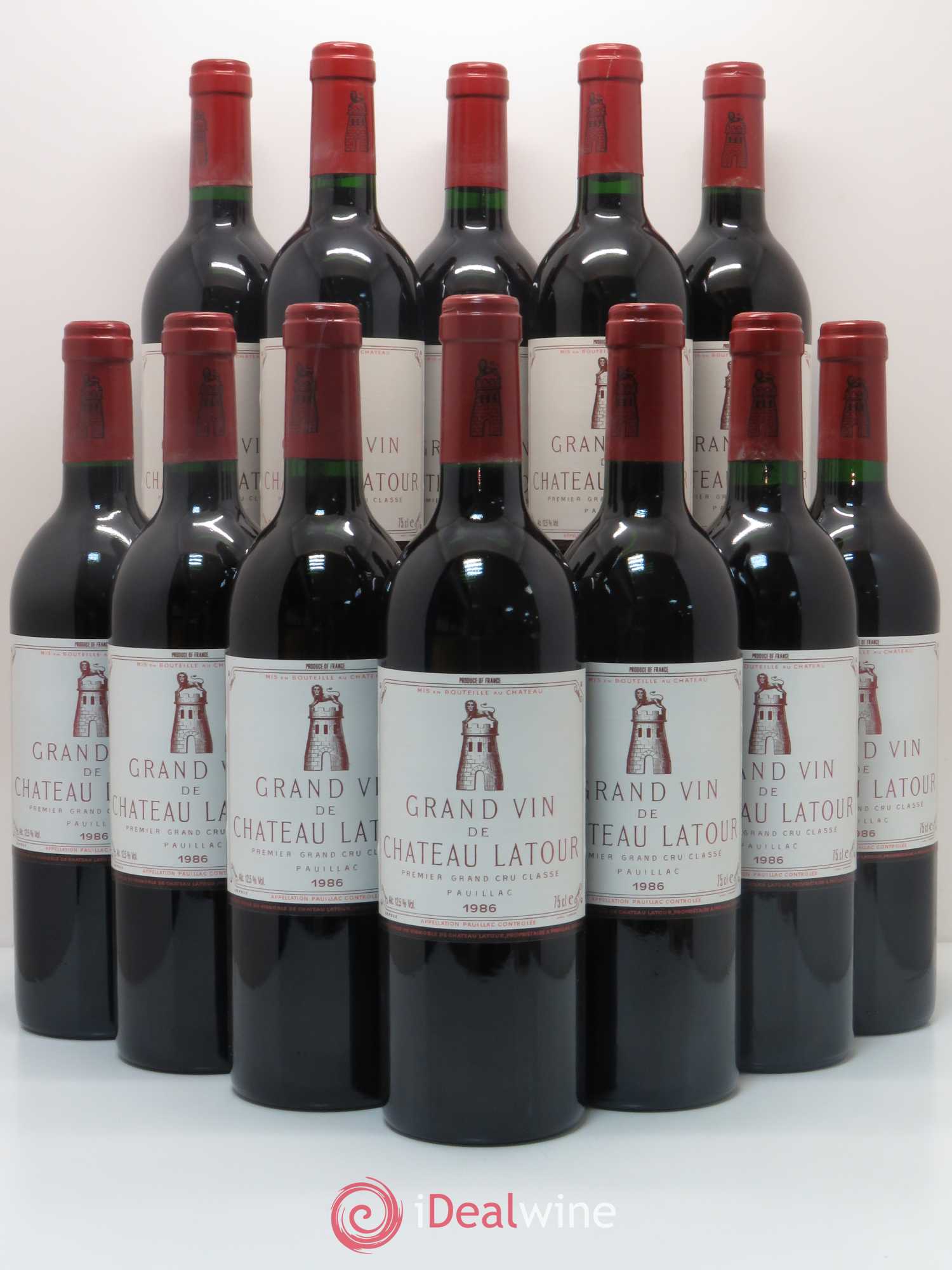 Château Latour 1er Grand Cru Classé 1986 - Lot de 12 bouteilles - 0