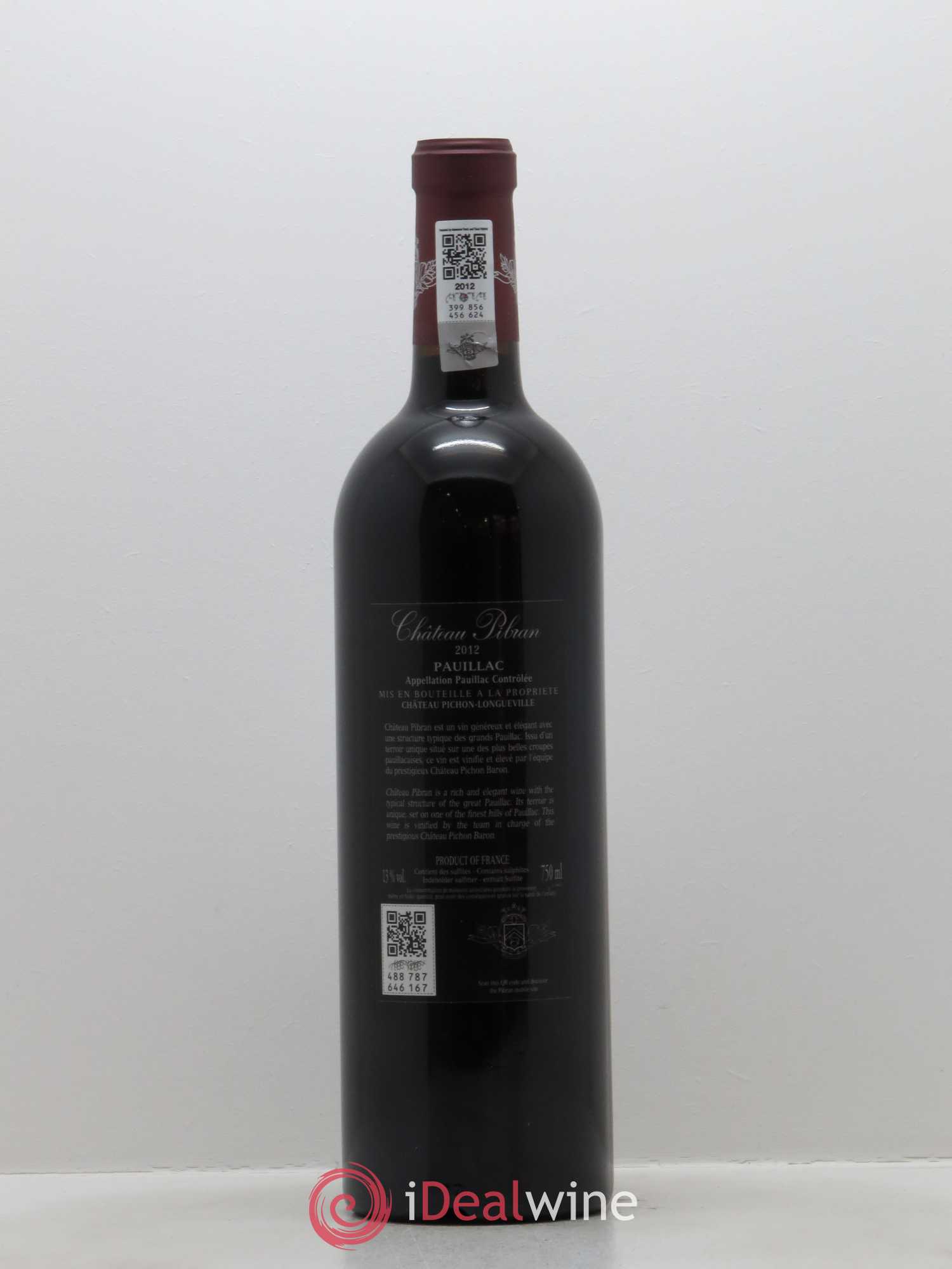 Château Pibran 2012 - Lot de 1 bouteille - 1
