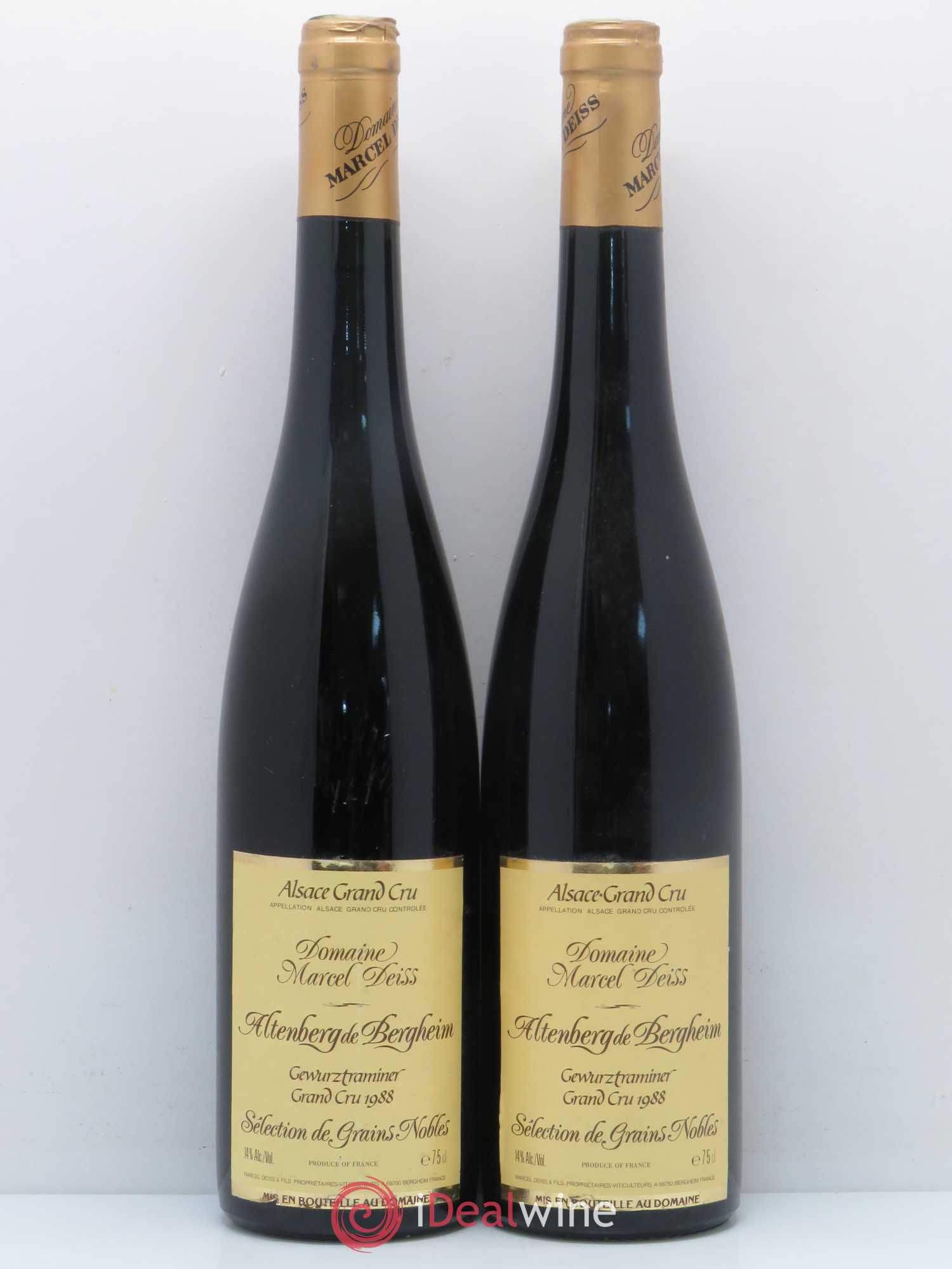 Alsace Gewurztraminer Sélection de Grains Nobles Grand Cru Altenberg de Bergheim Marcel Deiss (Domaine) 1988 - Lot de 2 bouteilles - 0