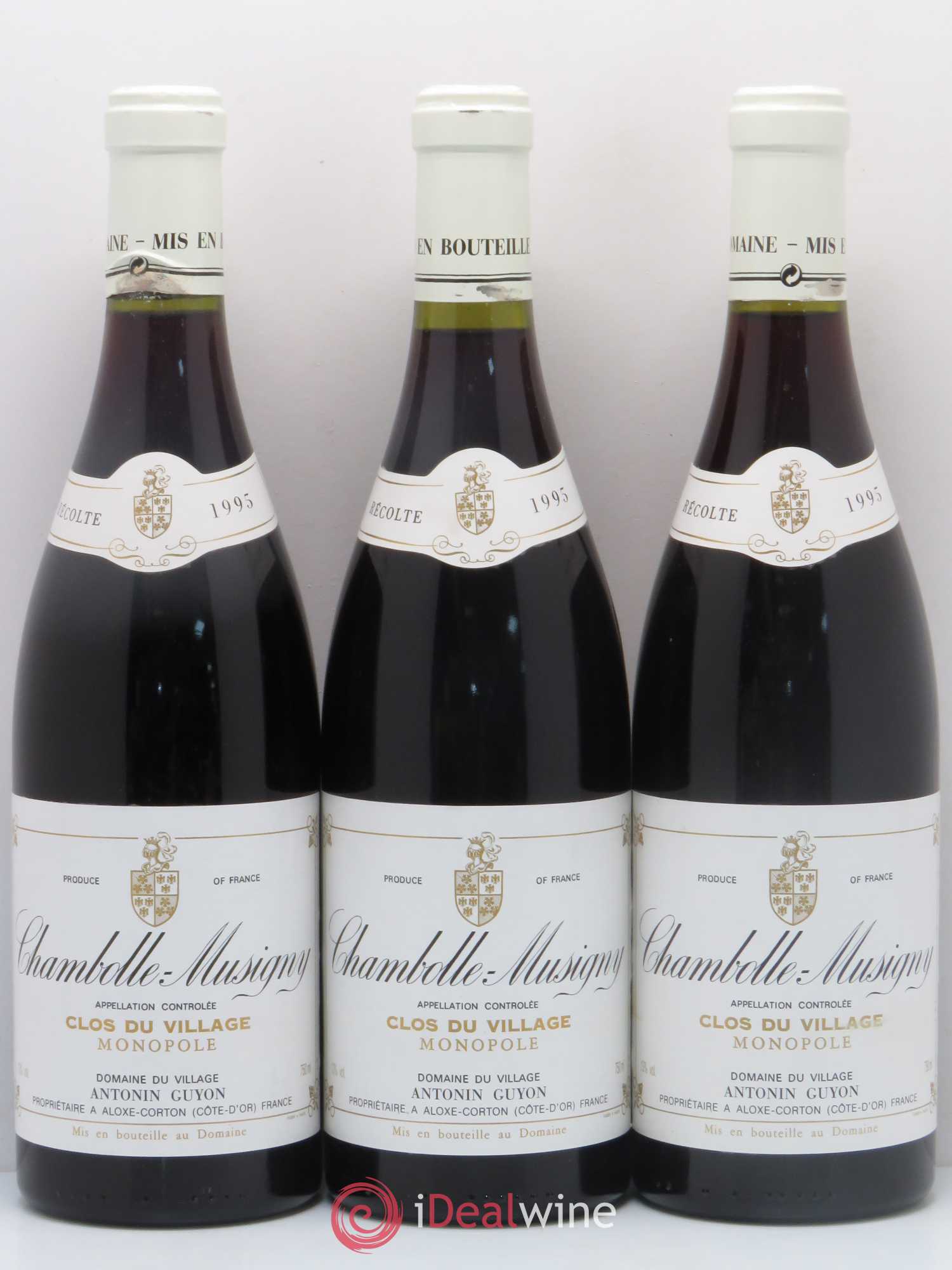 Chambolle-Musigny Clos du Village Domaine Guyon (sans prix de réserve) 1995 - Posten von 6 Flaschen - 2