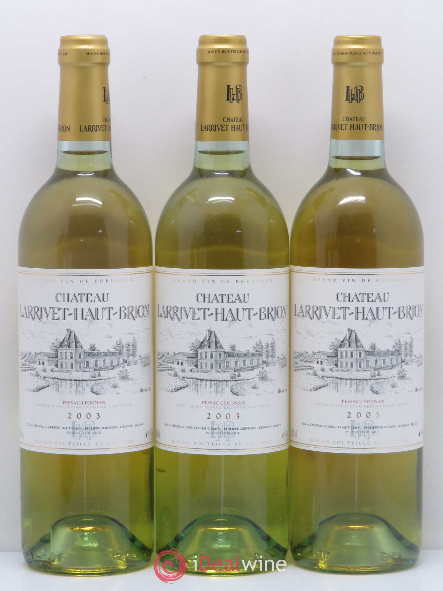 Château Larrivet Haut-Brion 2003 - Lot de 12 bouteilles - 1