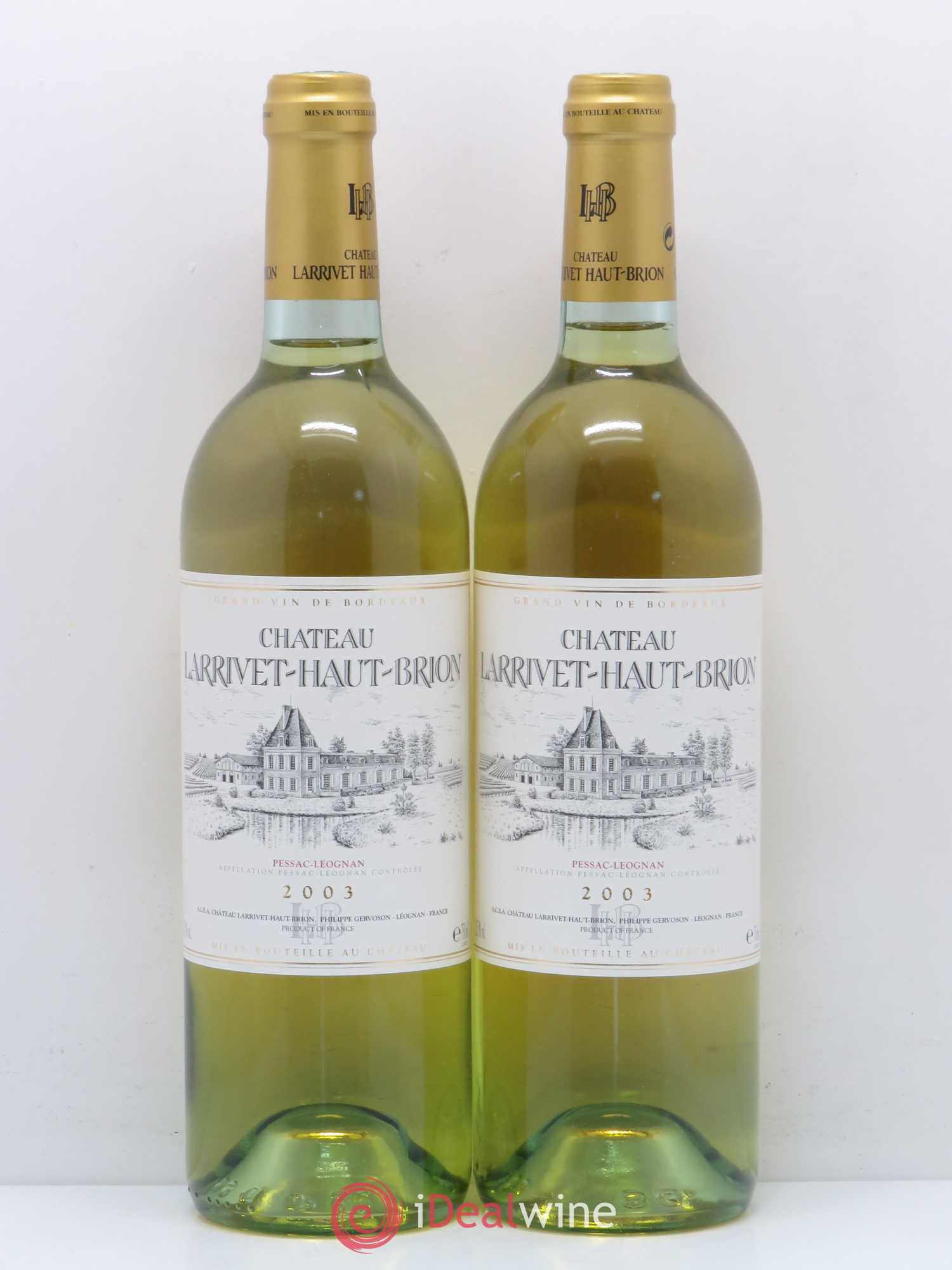 Château Larrivet Haut-Brion 2003 - Lot de 2 bouteilles - 0