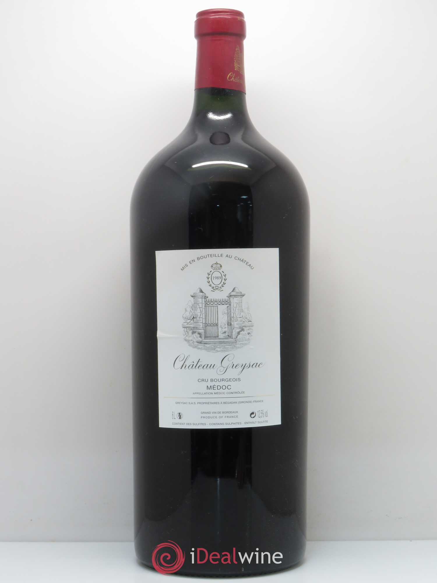 Château Greysac Cru Bourgeois 1989 - Lot de 1 impériale - 0