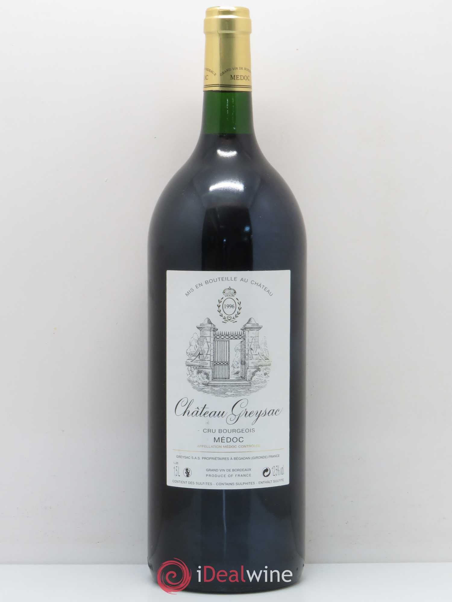 Château Greysac Cru Bourgeois 1996 - Lot de 1 magnum - 0