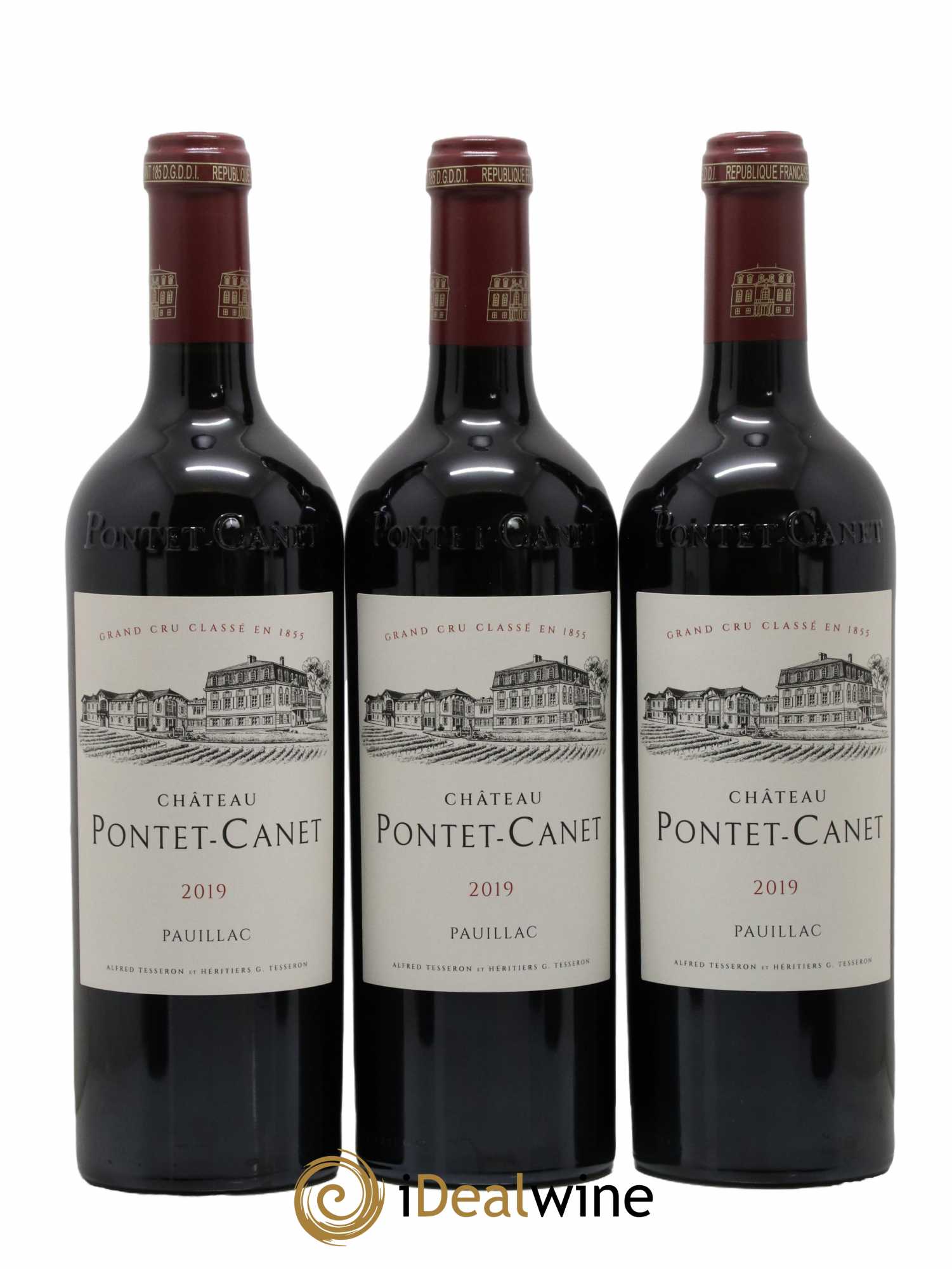 Château Pontet Canet 5ème Grand Cru Classé 2019 - Lot de 6 bouteilles - 1