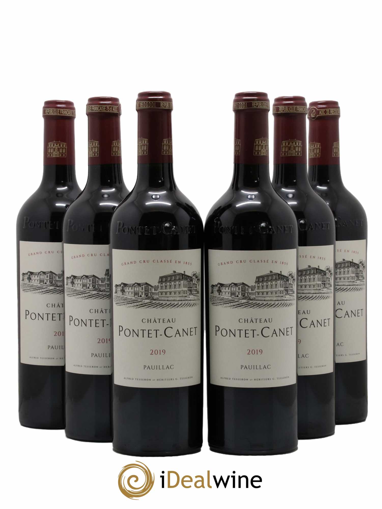 Château Pontet Canet 5ème Grand Cru Classé 2019 - Lot de 6 bouteilles - 0