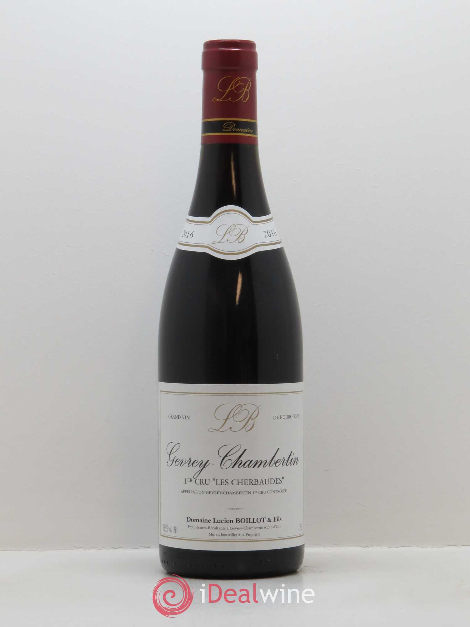 Gevrey-Chambertin 1er Cru Les Cherbaudes Lucien Boillot & Fils (Domaine) 2016 - Lot de 1 bouteille - 0